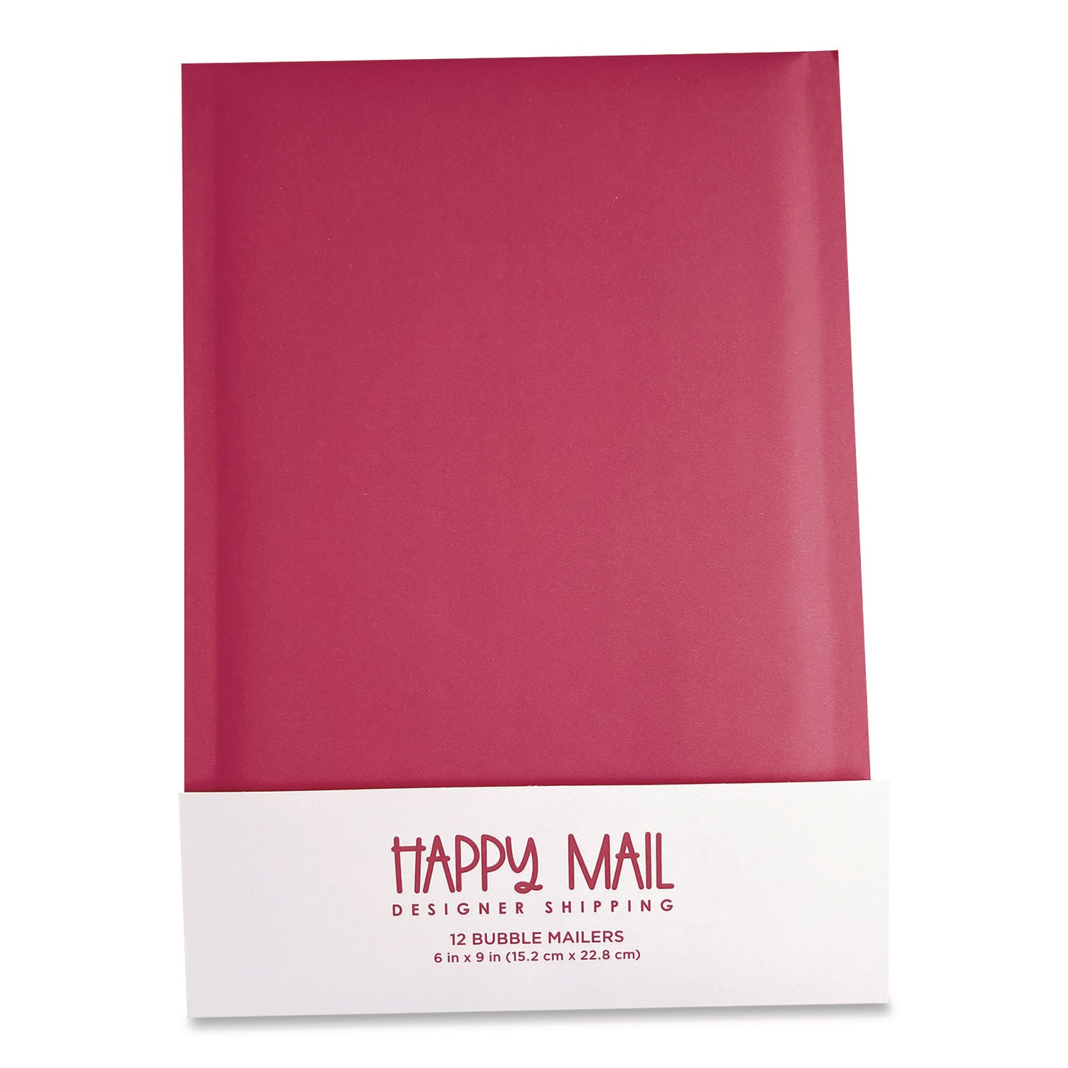 Happy Mail Self-Sealing Bubble Mailer, 6 x 9, Pink, 12/Pack