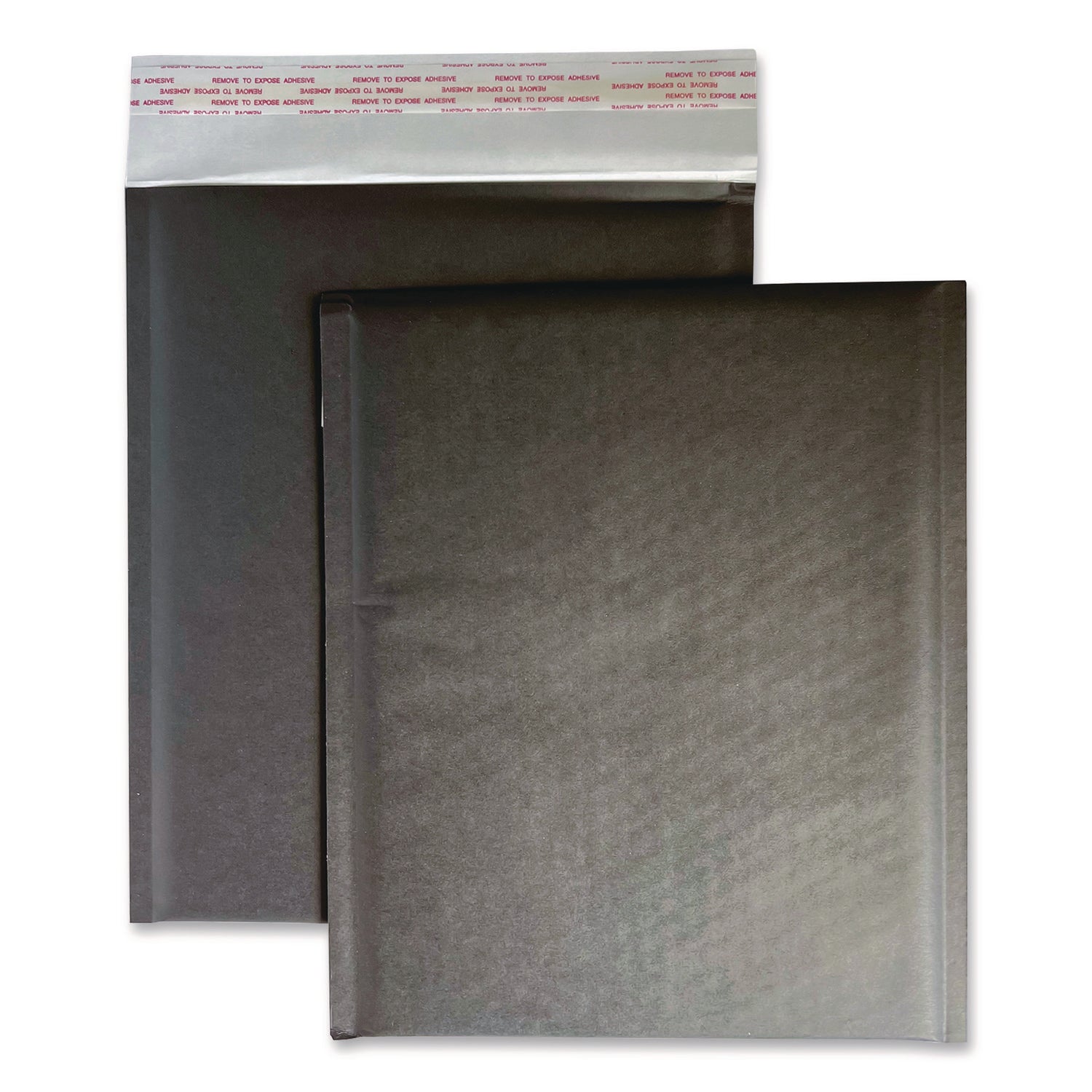 Happy Mail Self-Sealing Bubble Mailer, 8.5 x 11, Black, 12/Pack