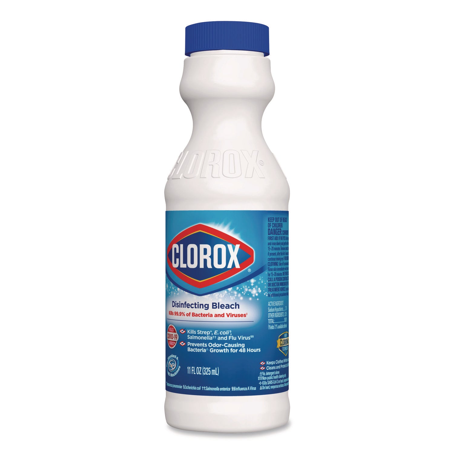 Clorox® Concentrated Regular Disinfecting Bleach, 11 oz Bottle, 28/Carton