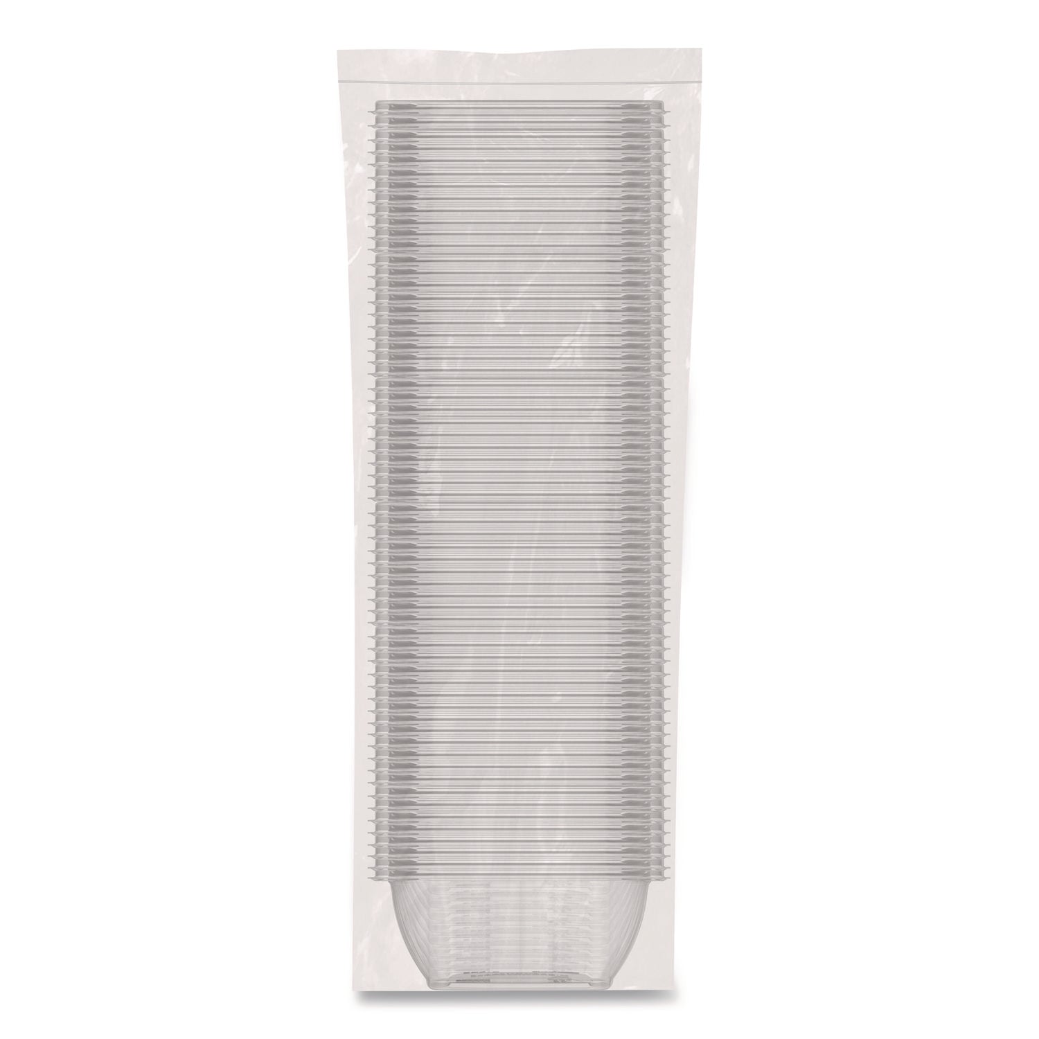 Dart® Square Plastic Bowls, 12 oz, 8.5 x 8.5 x 2.64, Clear, Plastic, 63 Bowls/Sleeve, 8 Sleeves/Carton