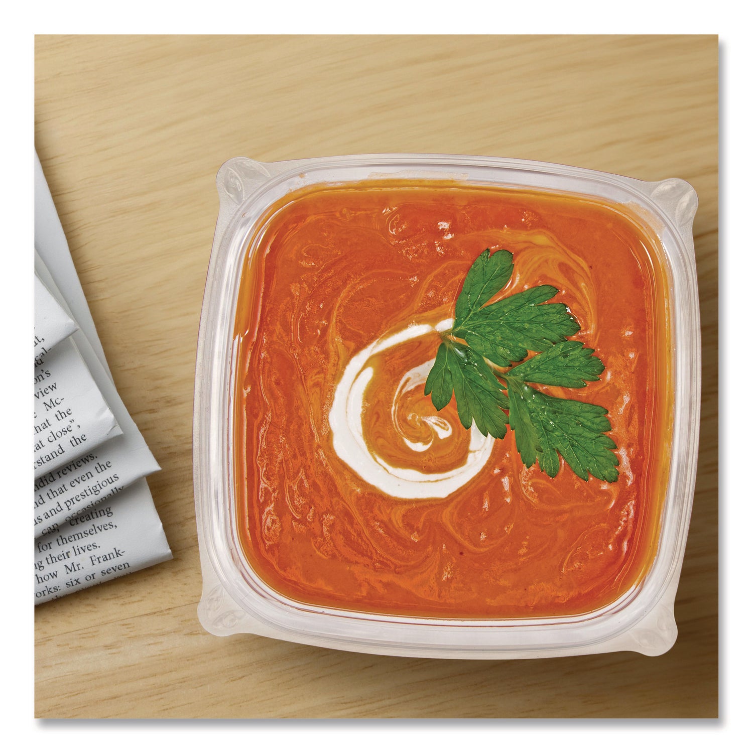 Dart® Square Plastic Bowls, 12 oz, 8.5 x 8.5 x 2.64, Clear, Plastic, 63 Bowls/Sleeve, 8 Sleeves/Carton