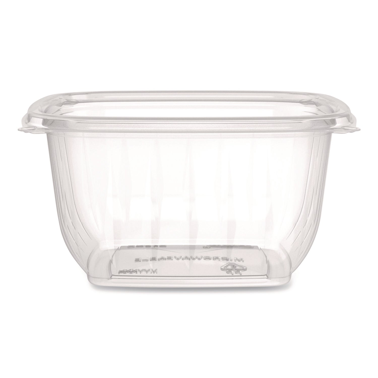 Dart® Square Plastic Bowls, 16 oz, 8.5 x 8.5 x 1.96, Clear, Plastic, 63 Bowls/Sleeve, 8 Sleeves/Carton