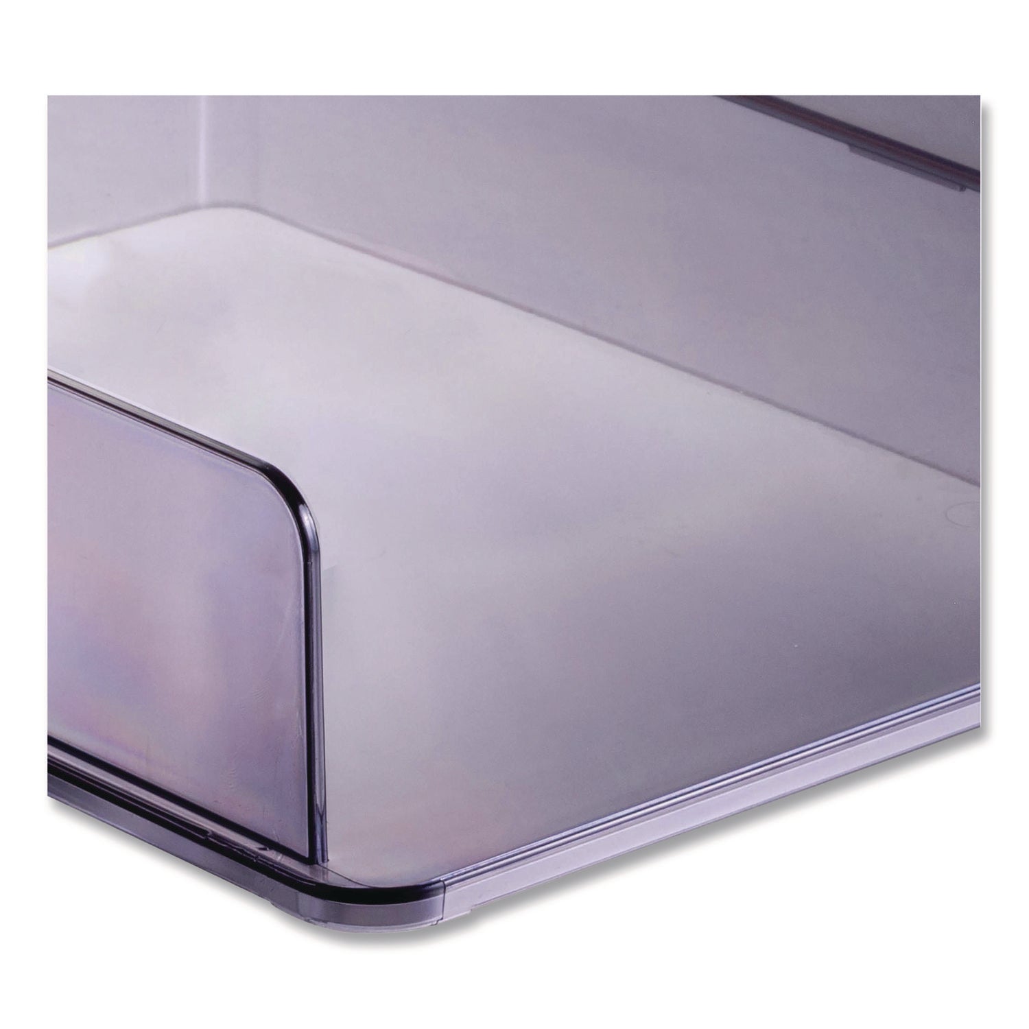 Officemate Letter Tray, 1 Section, Letter Size Files, 10.16" x 12.8" x 2.76", Gray, 2/Pack