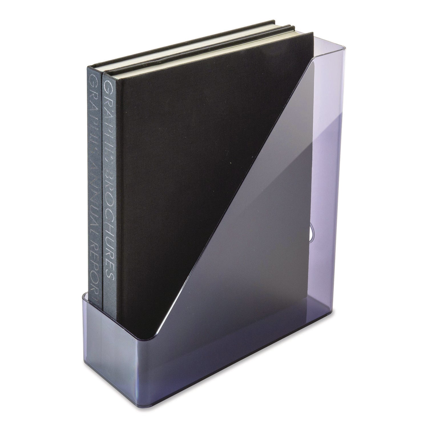 Officemate Recycled Plastic Magazine File, 4.3 x 10.3 x 12.2, Translucent Gray