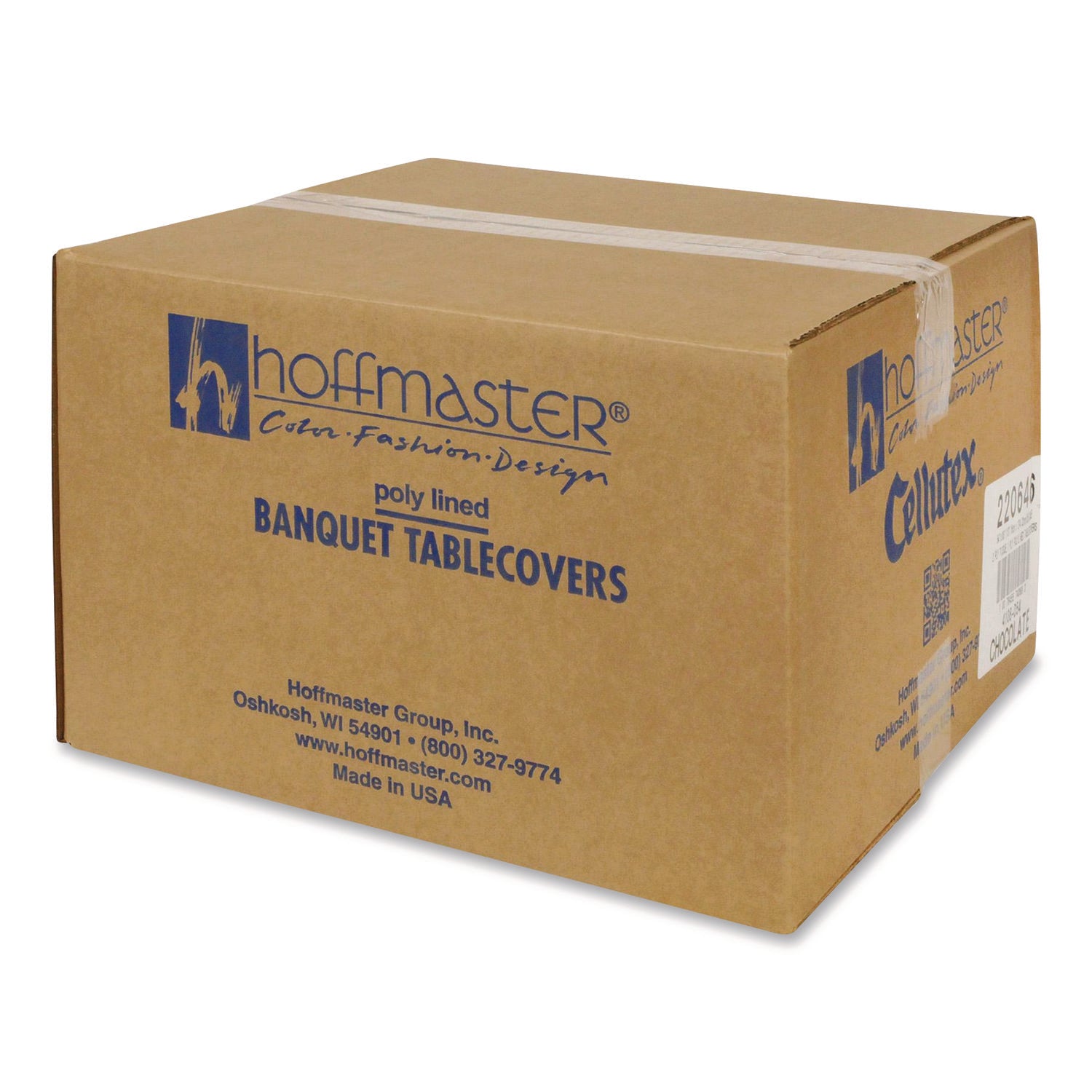 Hoffmaster® Cellutex Table Covers, 54" x 108", Chocolate Brown, 25/Carton