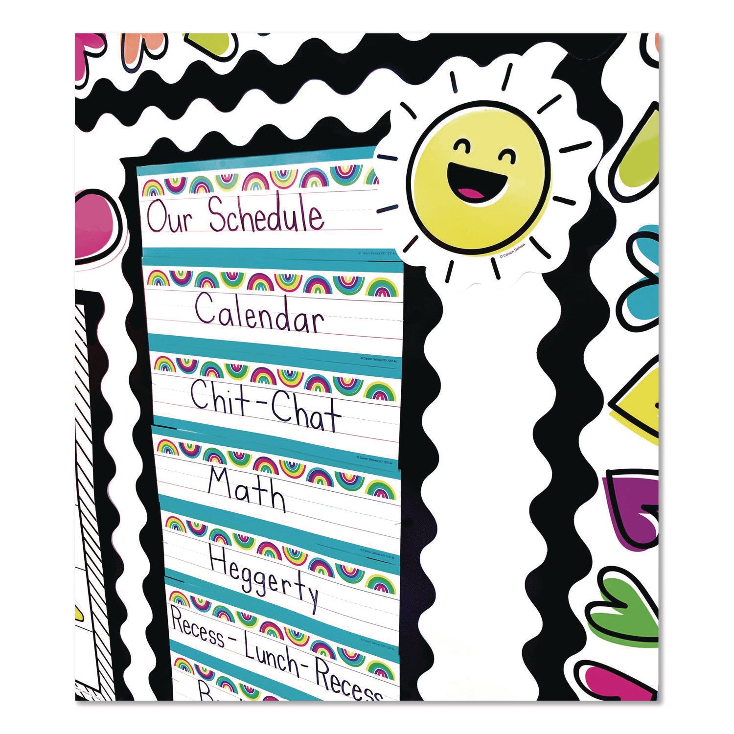 Carson-Dellosa Education Rolled Scalloped Border, 2.25" x 65 ft, Black