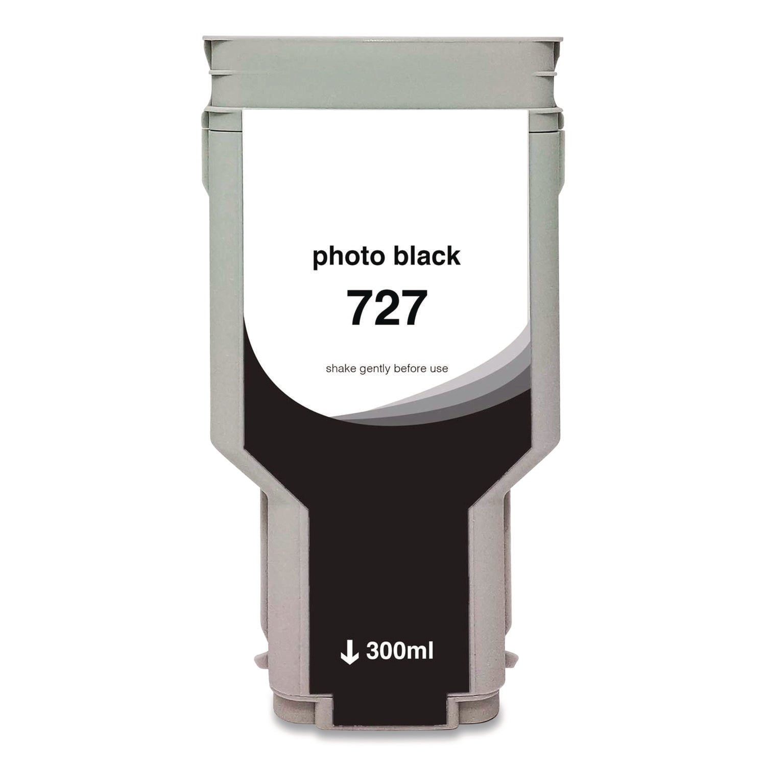 Innovera® Compatible Photo Black High-Yield Ink, Replacement for 727XL (F9J79A), 300 mL