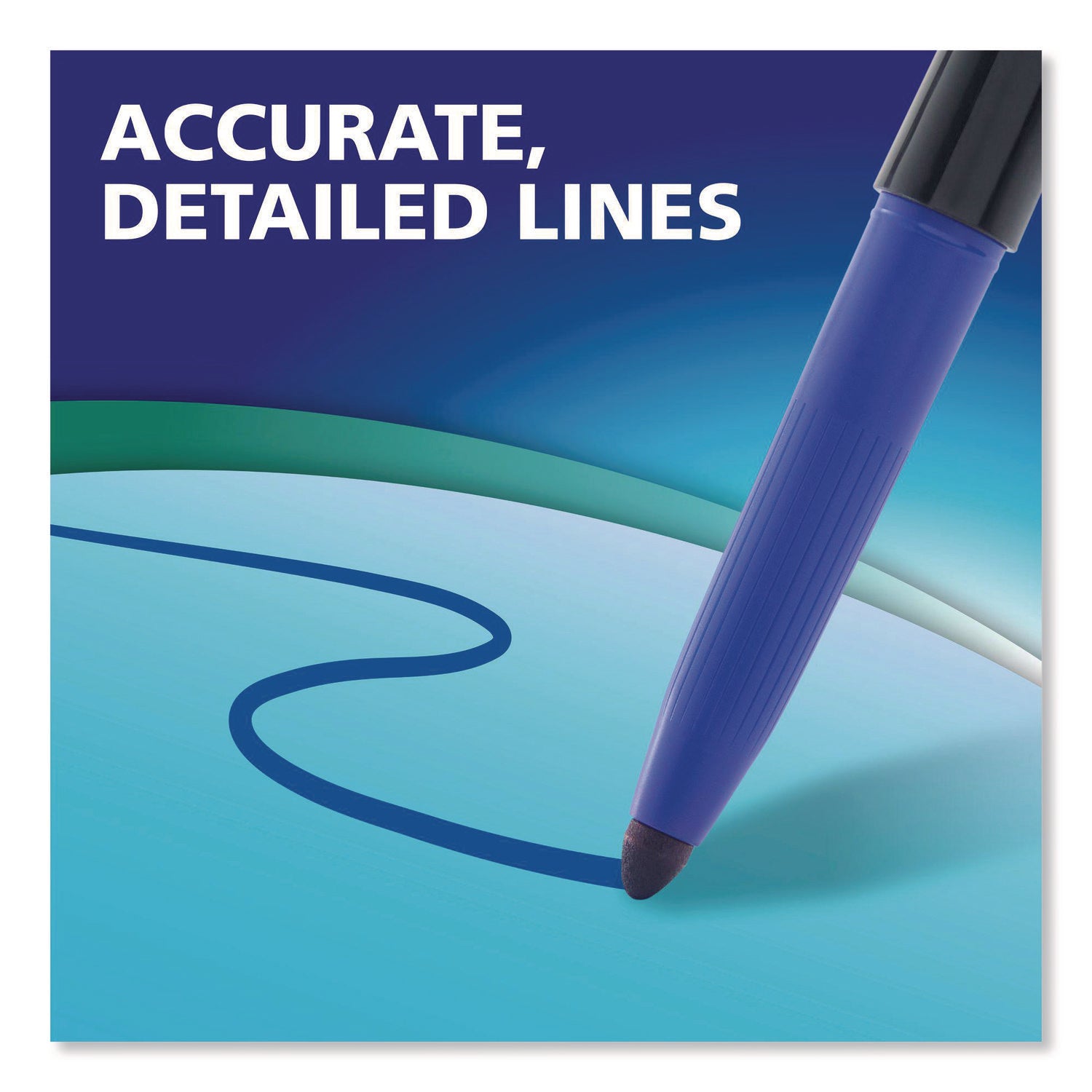 EXPO® Wet Erase Markers, Fine Needle Tip, Assorted, 8/Pack