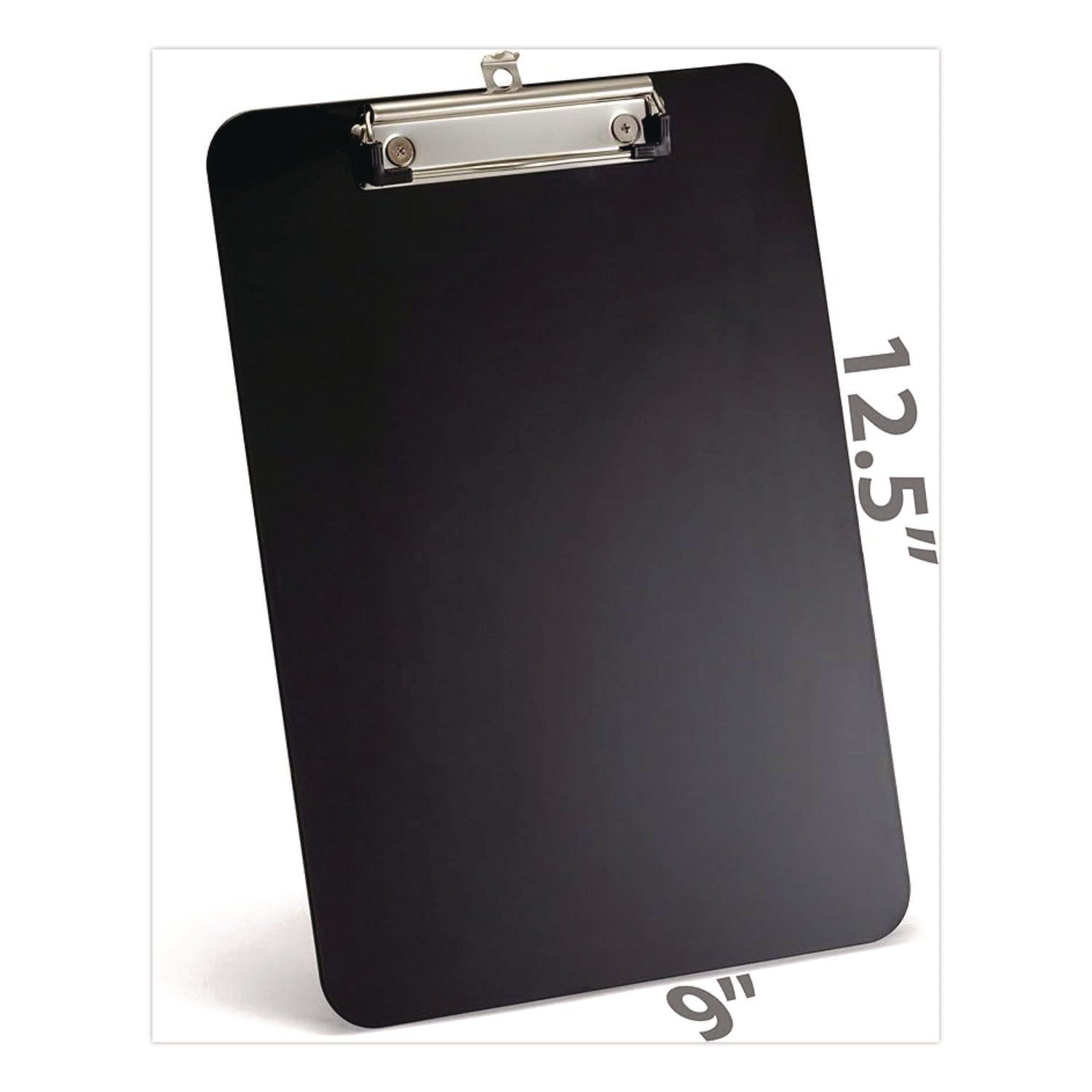 Officemate Plastic Magnetic Clipboard, 1.5" Clip Capacity, Holds 8 x 11.5 Sheets, Black