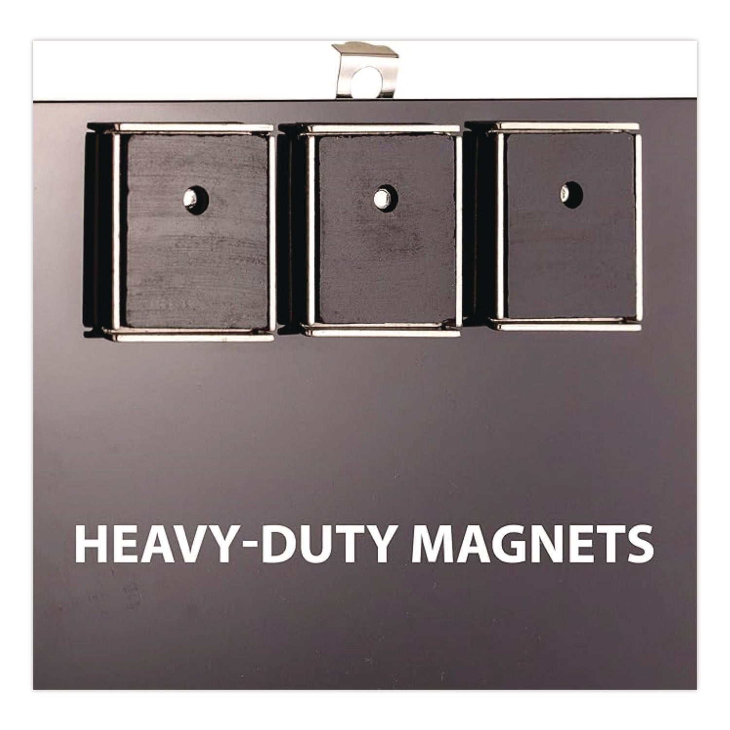 Officemate Plastic Magnetic Clipboard, 1.5" Clip Capacity, Holds 8 x 11.5 Sheets, Black