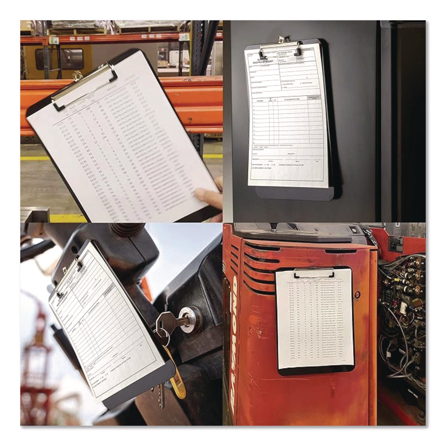 Officemate Plastic Magnetic Clipboard, 1.5" Clip Capacity, Holds 8 x 11.5 Sheets, Black