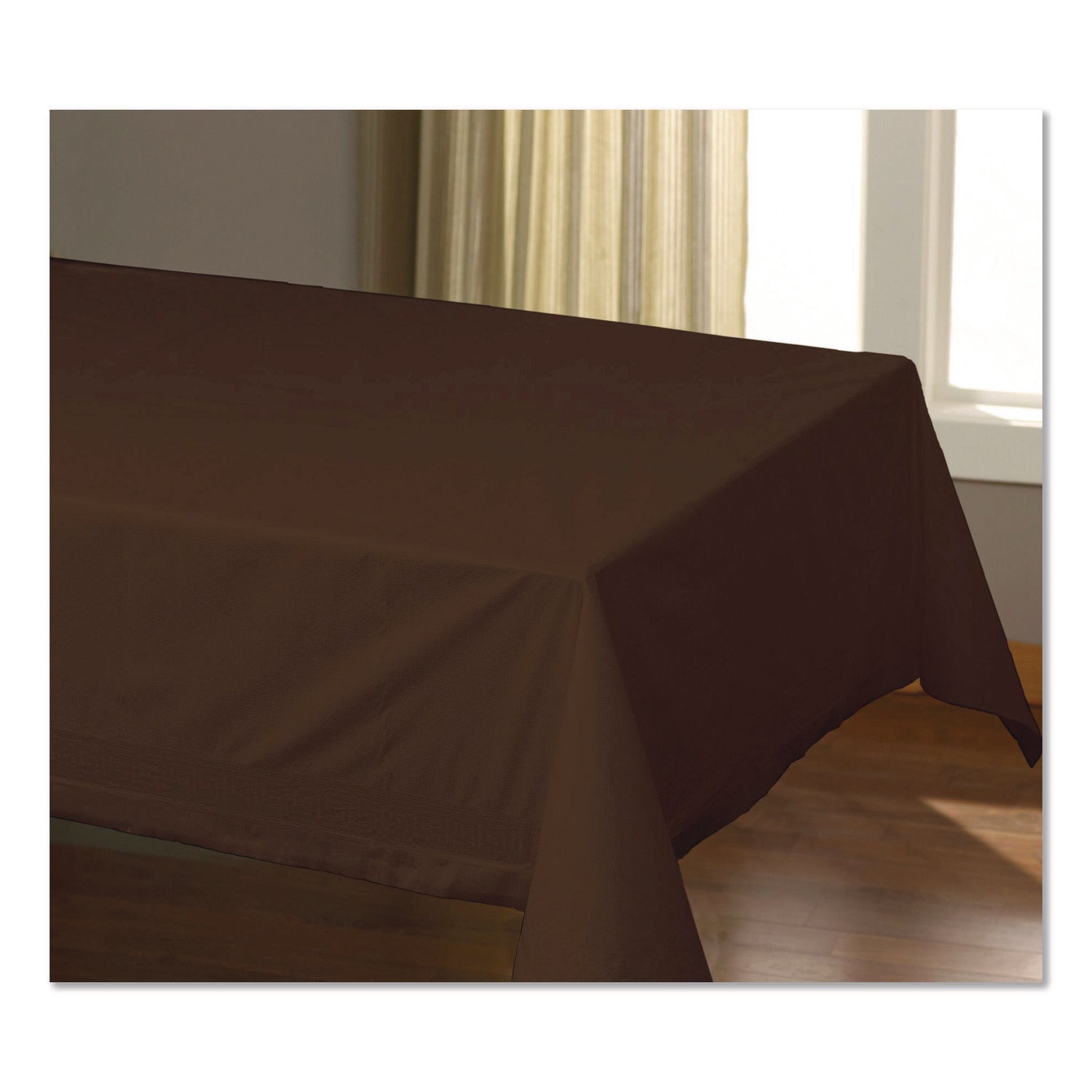 Hoffmaster® Cellutex Table Covers, 54" x 108", Chocolate Brown, 25/Carton