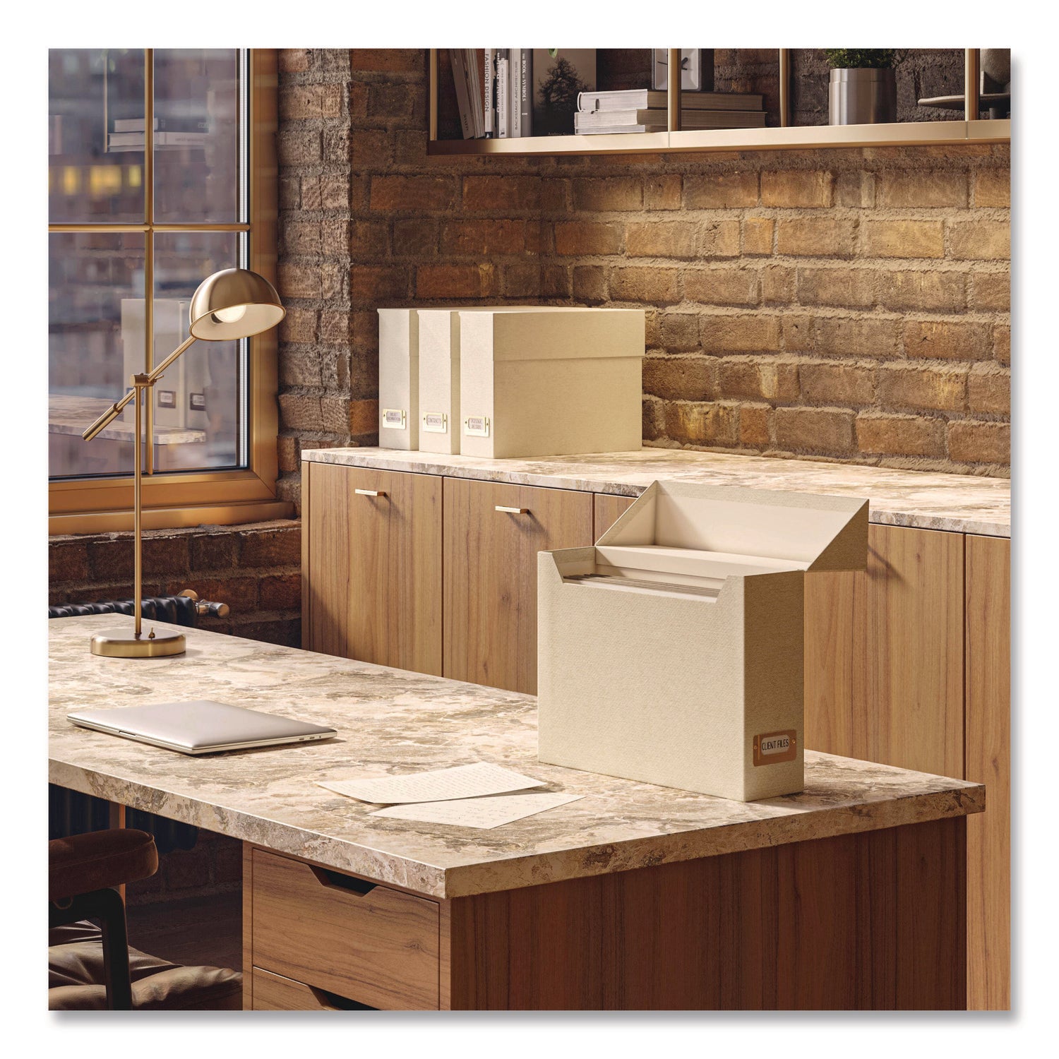 Smead Flip Top Box, Letter Files, 13 x 3.7 x 10, Beige