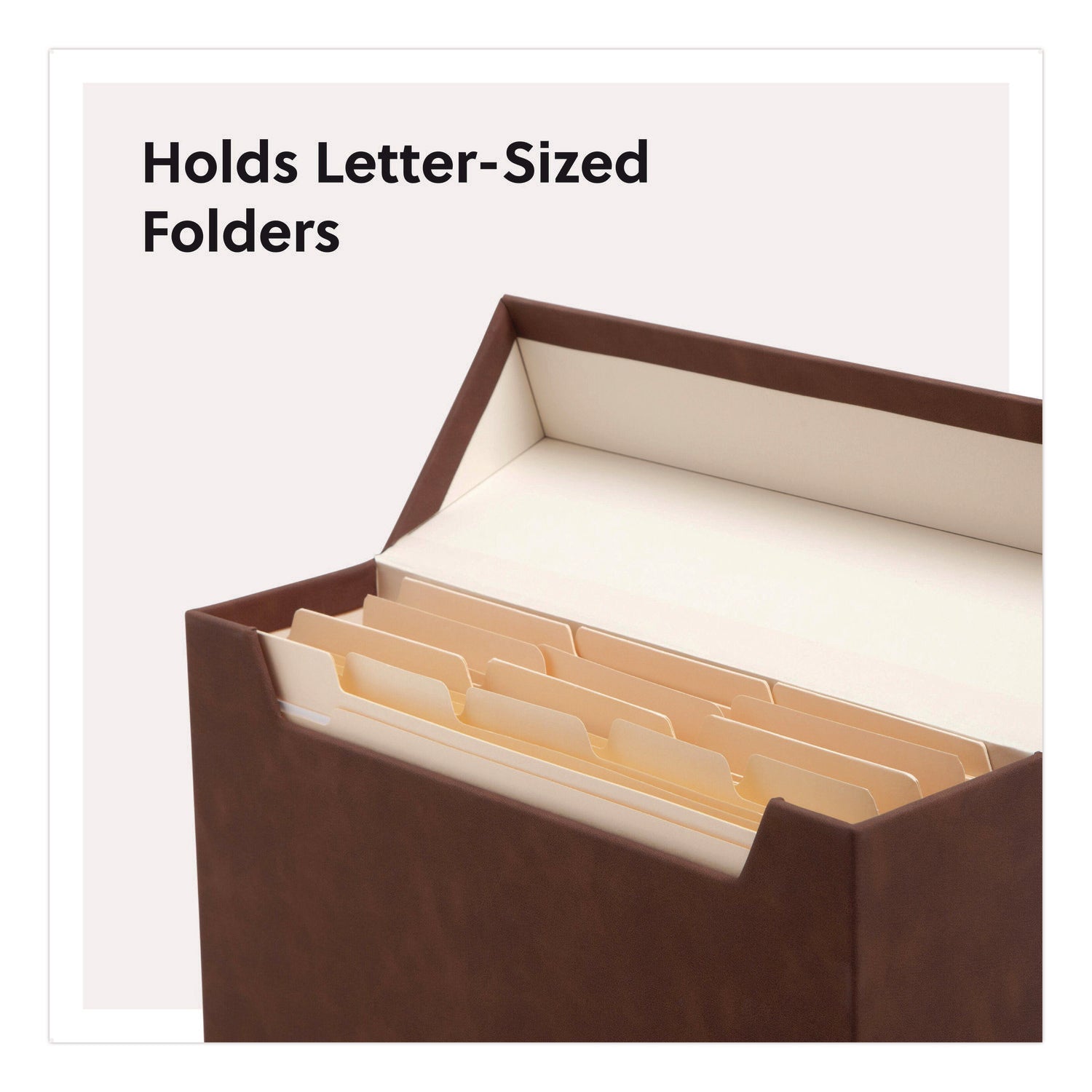 Smead Flip Top File Box, Letter Files, 13 x 3.7 x 10, Saddle