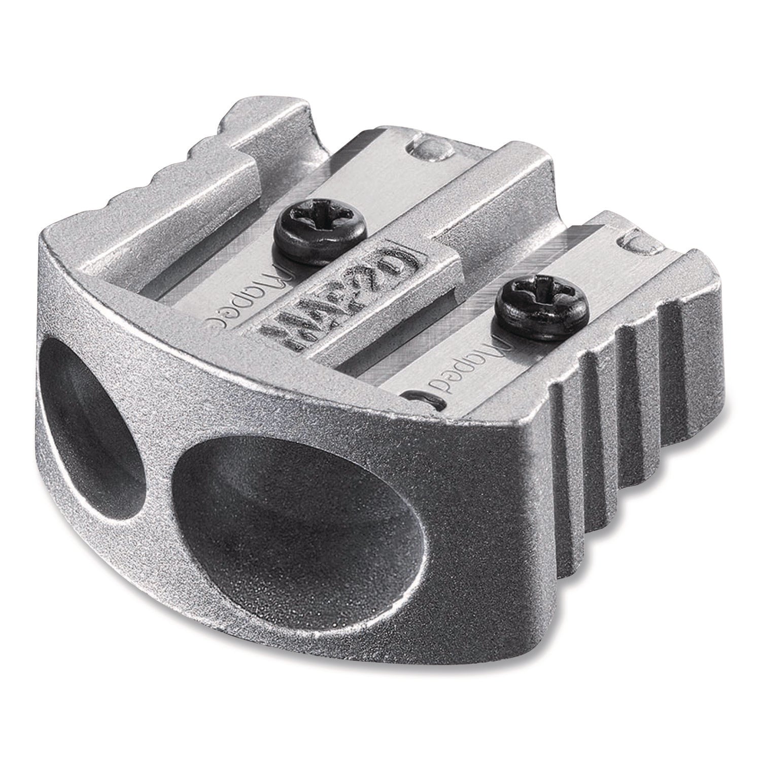 Maped Helix Classic 2-Hole Metal Pencil Sharpener, 2.56 x 0.67 x 4.92, Silver