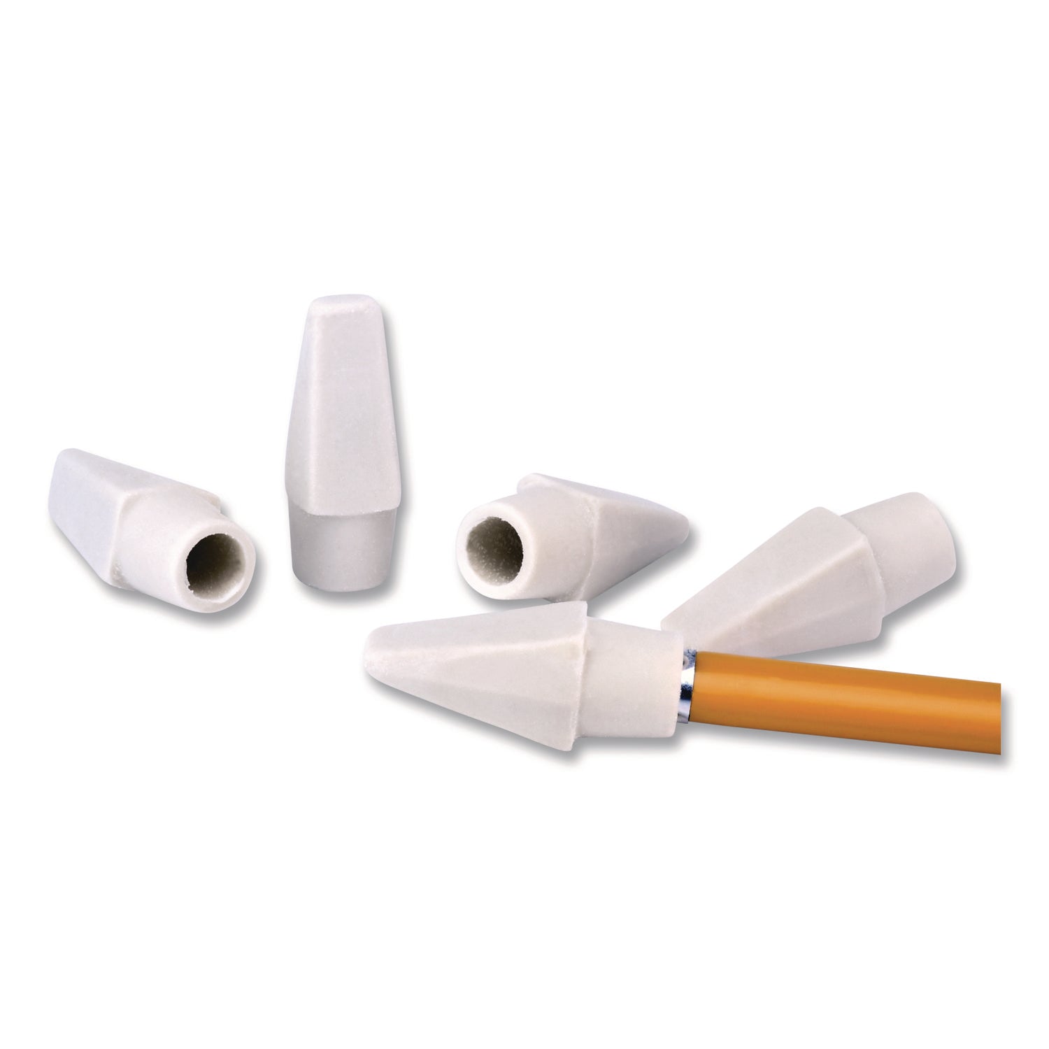 Maped Helix Professional Hi-Polymer Oversized Pencil Cap Erasers, For Pencil Marks, White, 10/Pack
