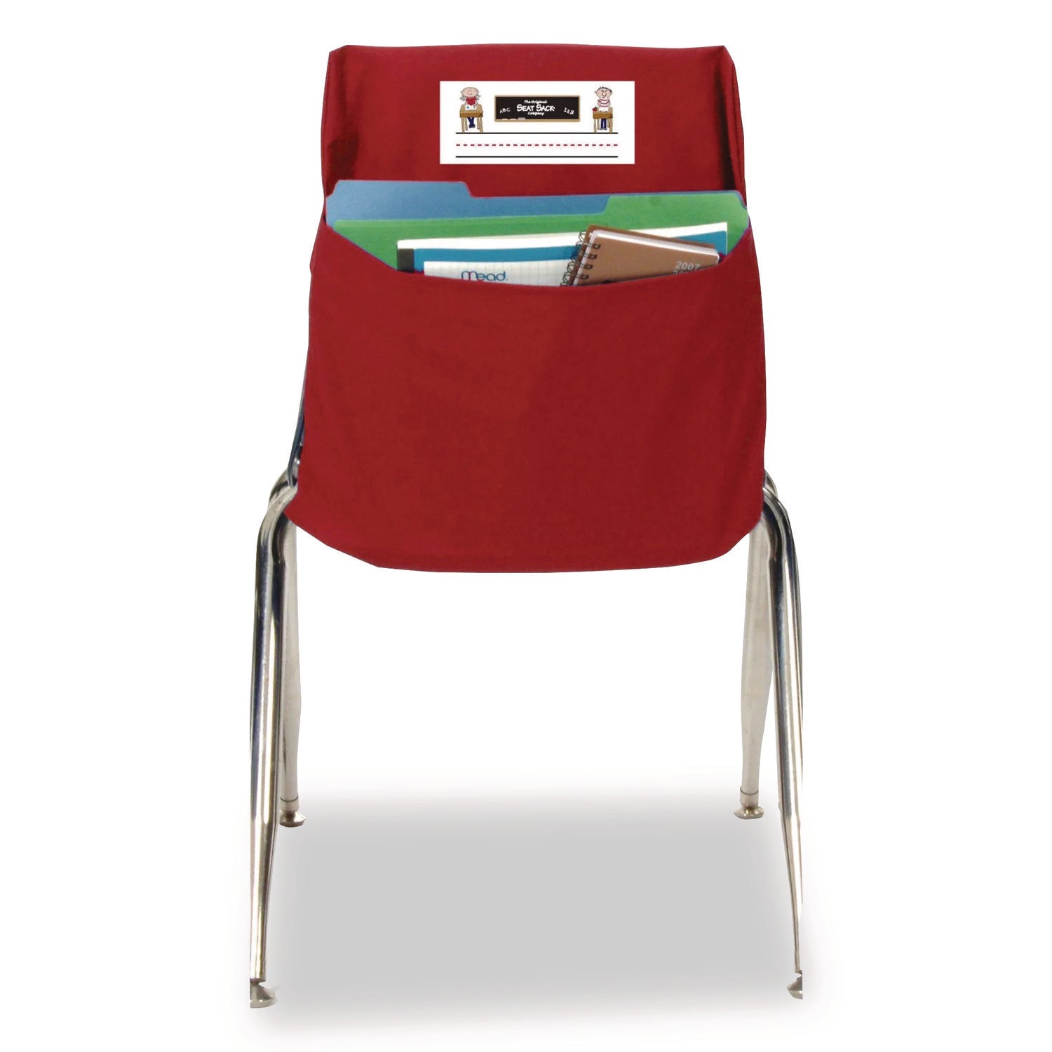 Victor® Elastic-Back Seat Sack for Chairs 12" to 17" Wide, 11 x 15.5 x 14, Fabric, Red