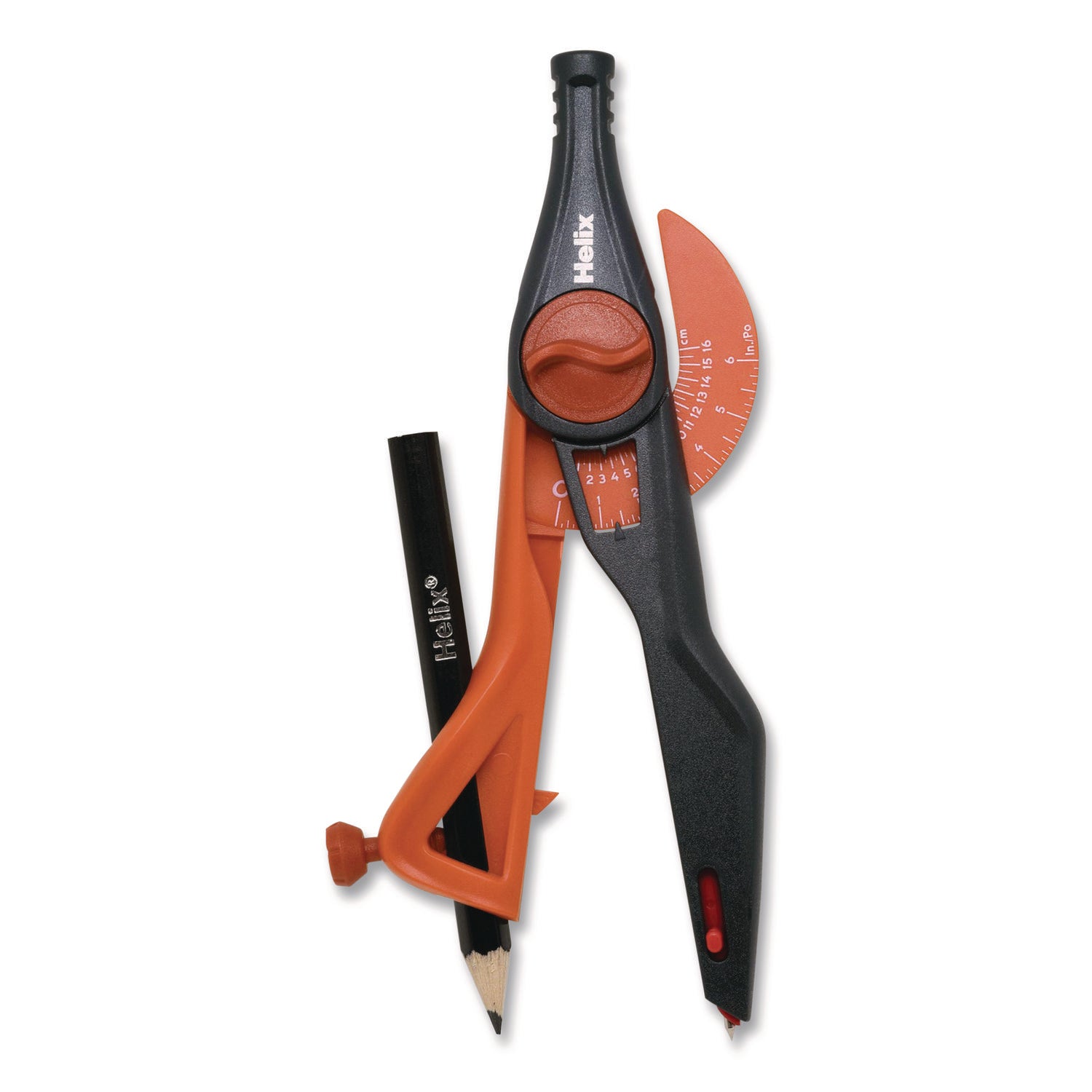 Maped Helix Universal Plastic Locking Compass, 12" Maximum Diameter, Randomly Assorted Colors