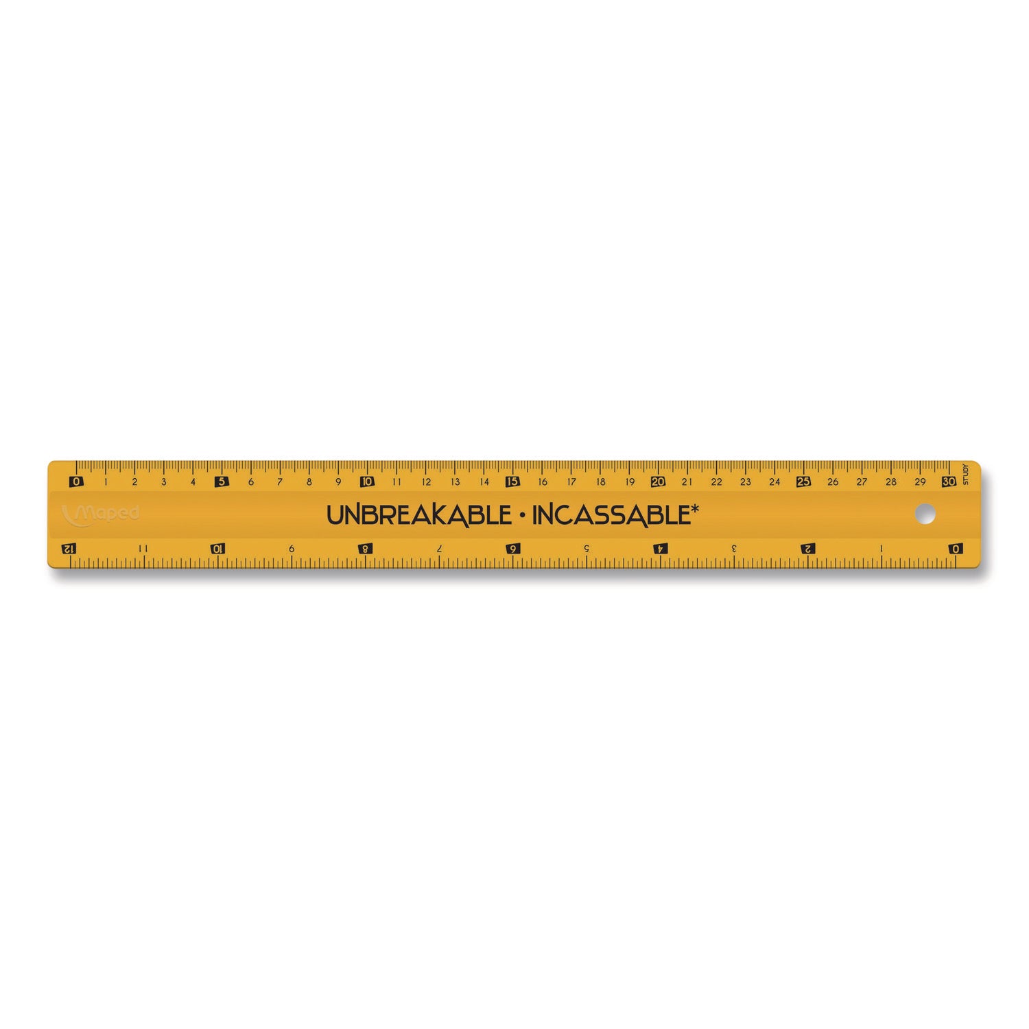 Maped Helix Unbreakable 12" Ruler, Standard/Metric, 12.72" Long, Randomly Assorted Color
