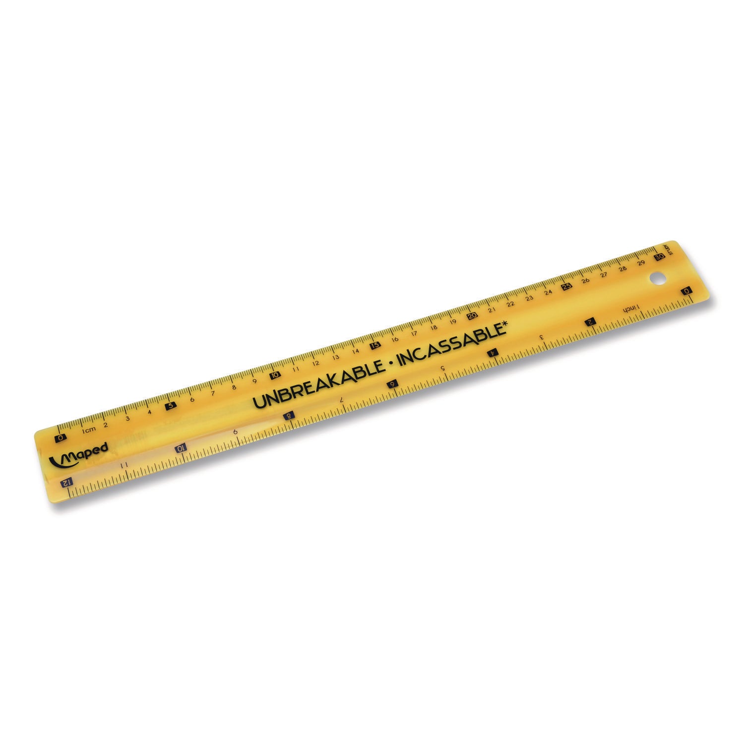 Maped Helix Unbreakable 12" Ruler, Standard/Metric, 12.72" Long, Randomly Assorted Color