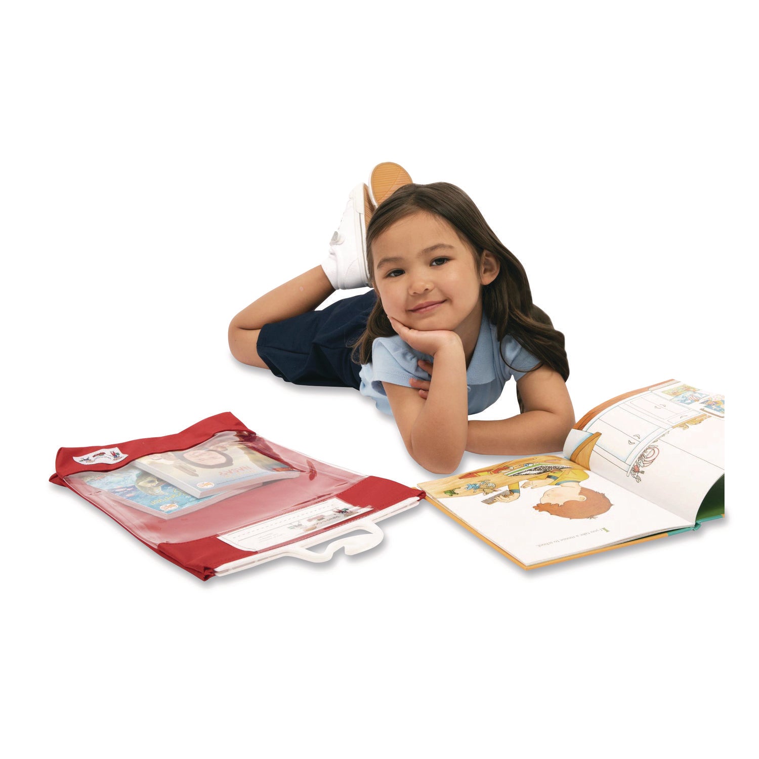 Victor® Seat Sack Read-N-Go Book Bag, 10.5 x 2 x 16, Red