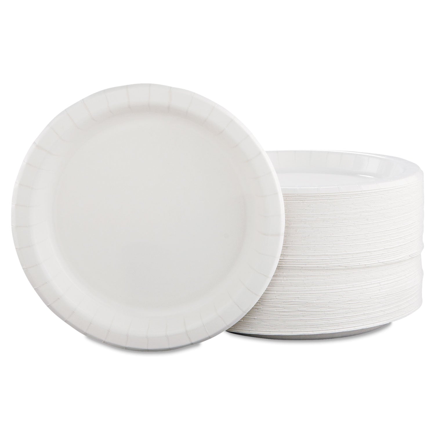 SOLO® Bare Eco-Forward Clay-Coated Paper Dinnerware, ProPlanet Seal, Plate, 8.5" dia, White, 125/Pack, 4 Packs/Carton