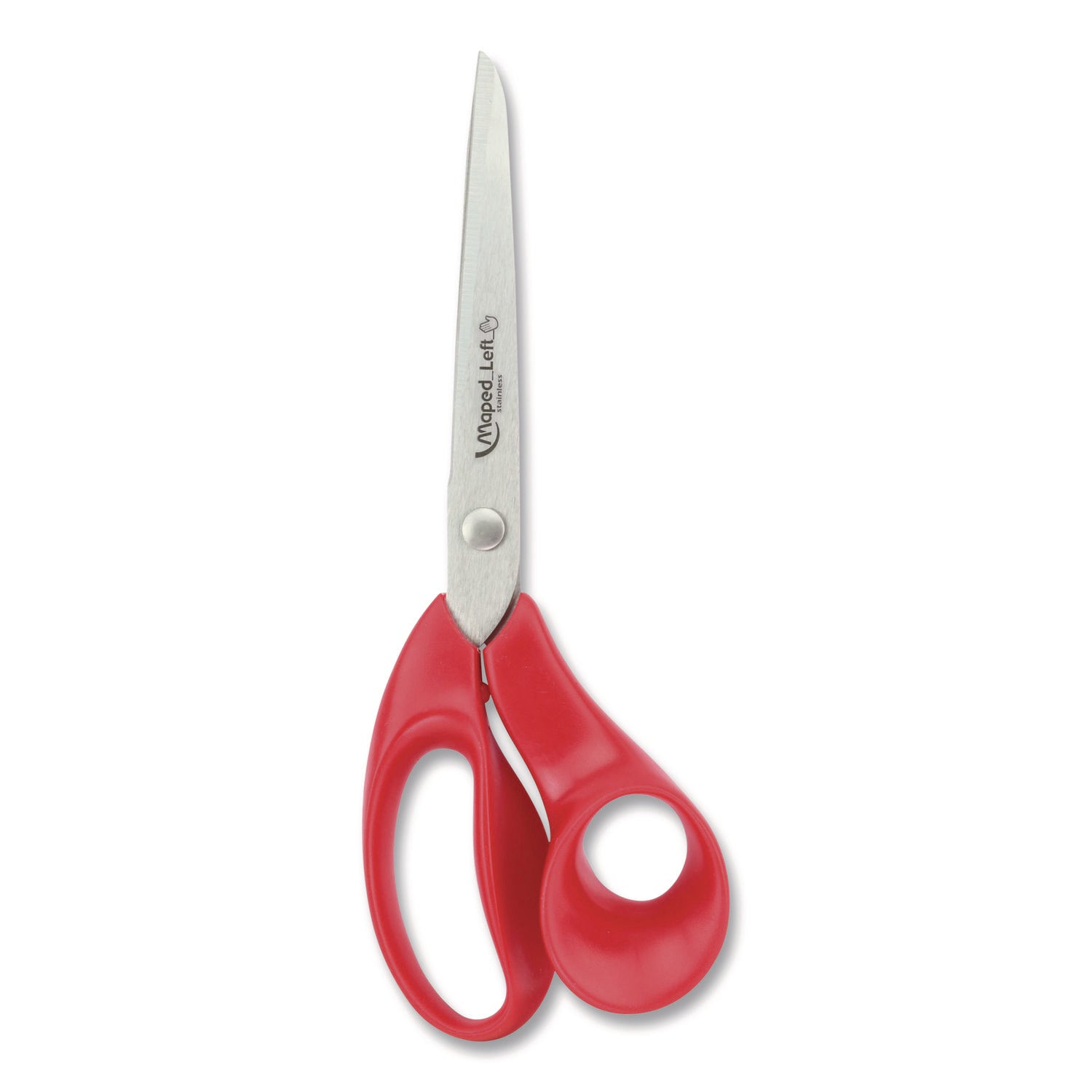 Maped Helix Expert Left-Handed Multipurpose Scissors, 8.25" Long, 5" Cut Length, Straight Red Handle
