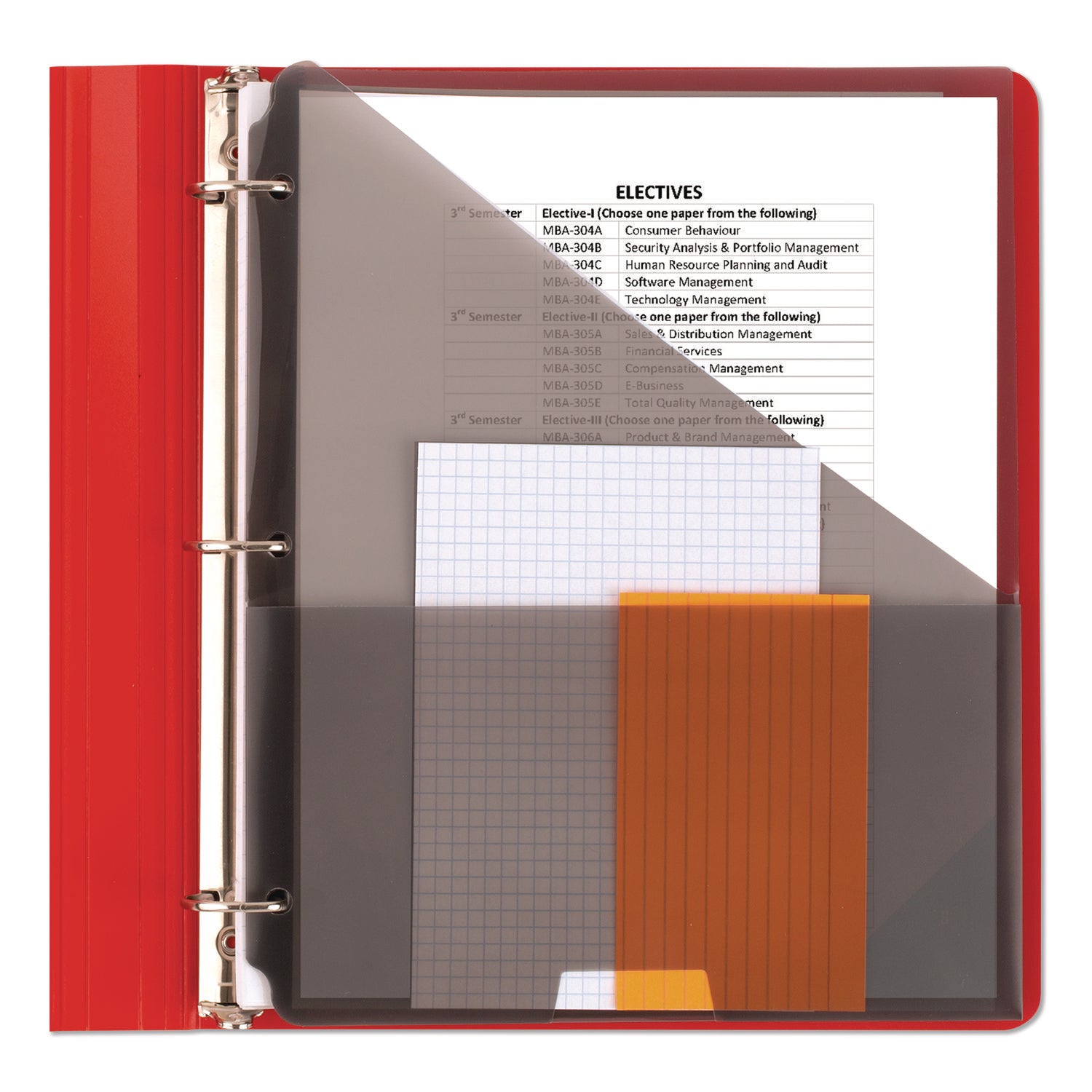 Five Star® 1" Plastic Binder, 3 Rings, 1" Capacity, 11 x 8.5, Randomly Assorted Color
