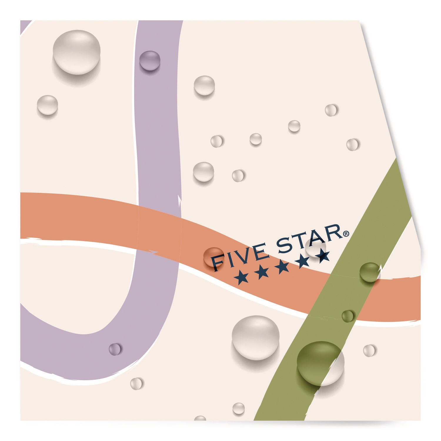 Five Star® Simple Waves Organic Lines Notebook w/ Study App, 1-Subject, Med/College Rule, Assorted Cover Color (80) 11 x 8.5 Sheets