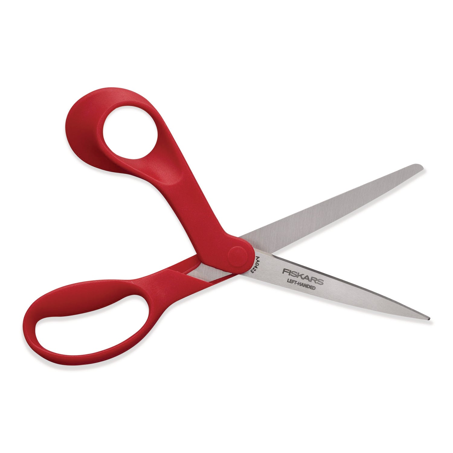 Fiskars® Premier Left Handed Scissors, 9.75" Long, 8" Cut Length, Offset Red Handle