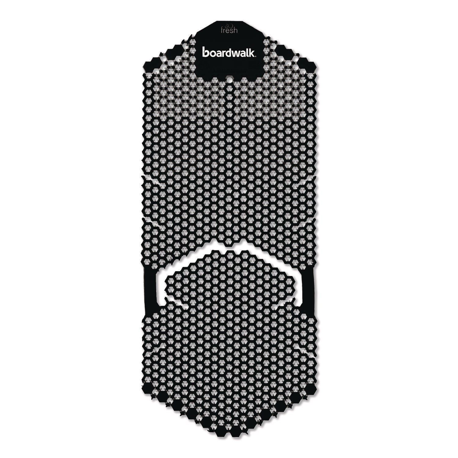 Boardwalk® Vertical Urinal Screen, Midnight Coast Scent, Black, 5.22 oz, 6/Carton