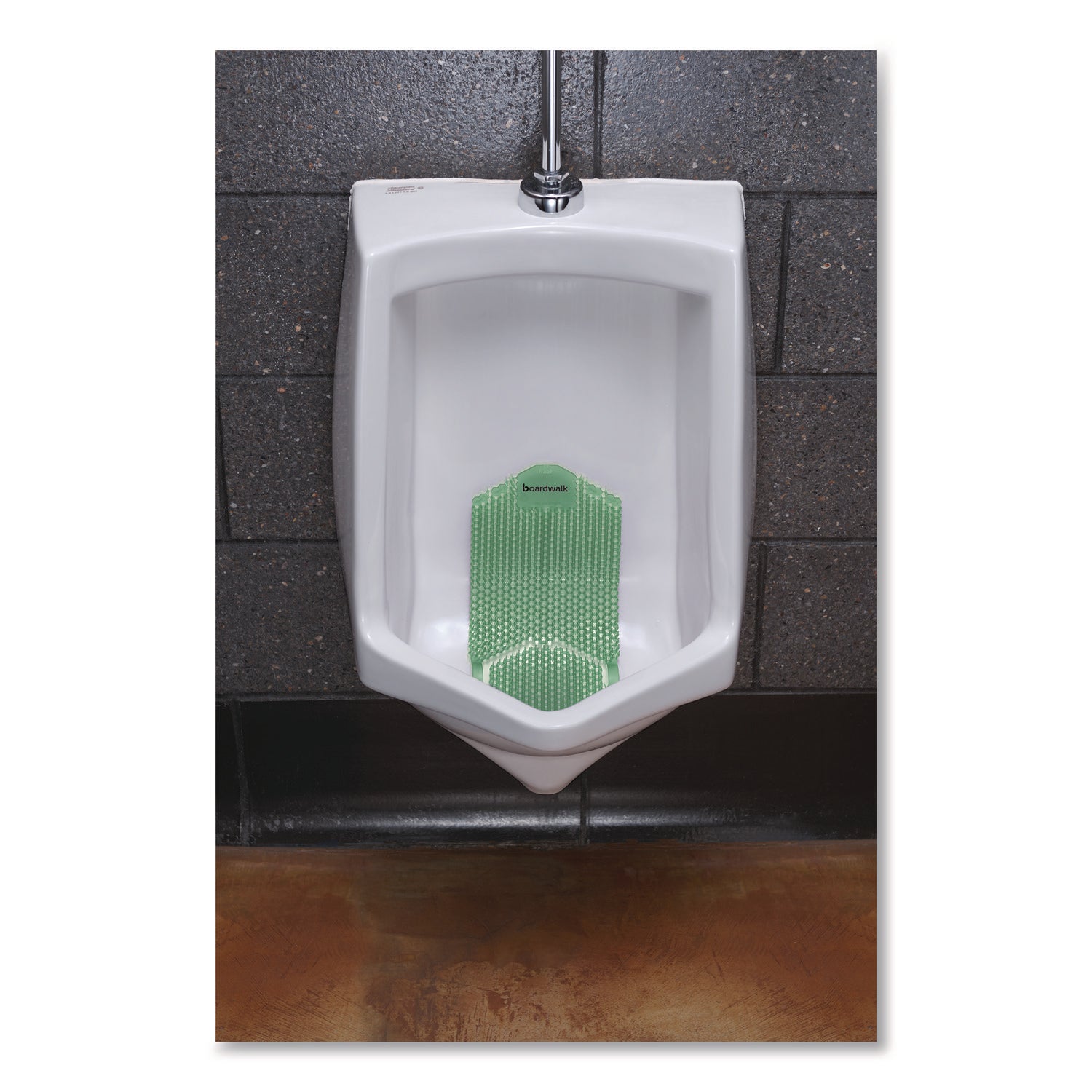 Boardwalk® Vertical Urinal Screen, Cucumber Melon Scent, Green, 5.22 oz, 6/Carton
