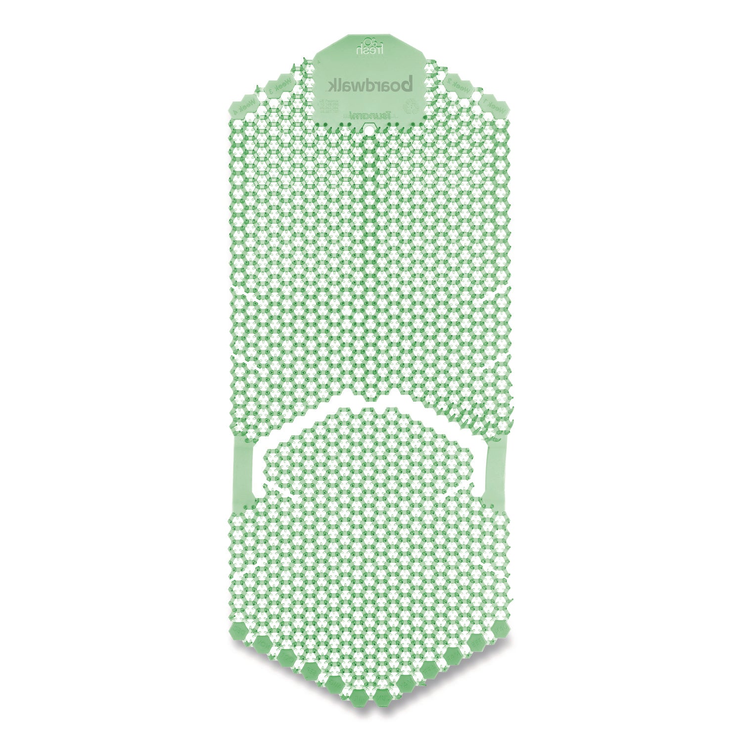 Boardwalk® Vertical Urinal Screen, Cucumber Melon Scent, Green, 5.22 oz, 6/Carton