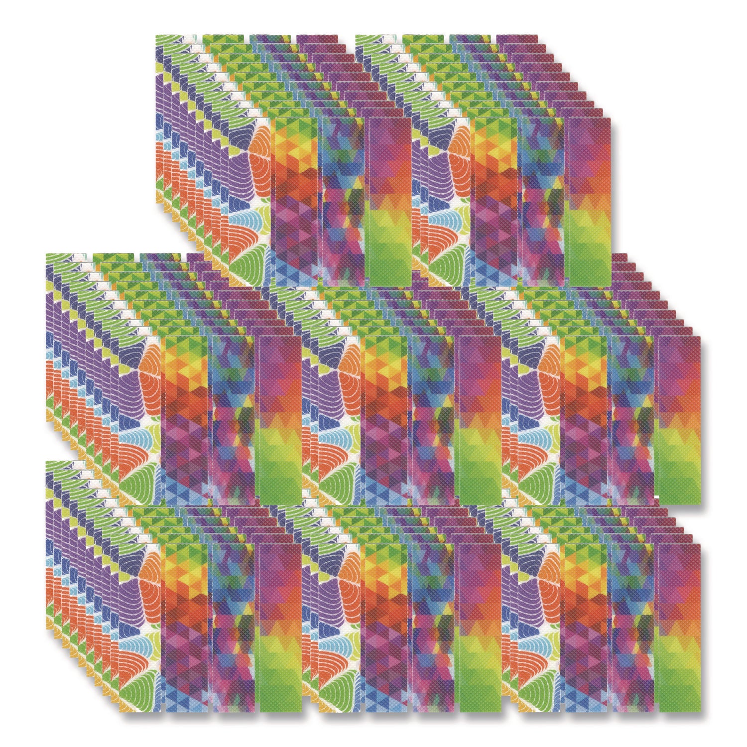 TPG Creations™ Zen Strips, Bumpy Brights Rainbow, Assorted Colors, 80/Carton