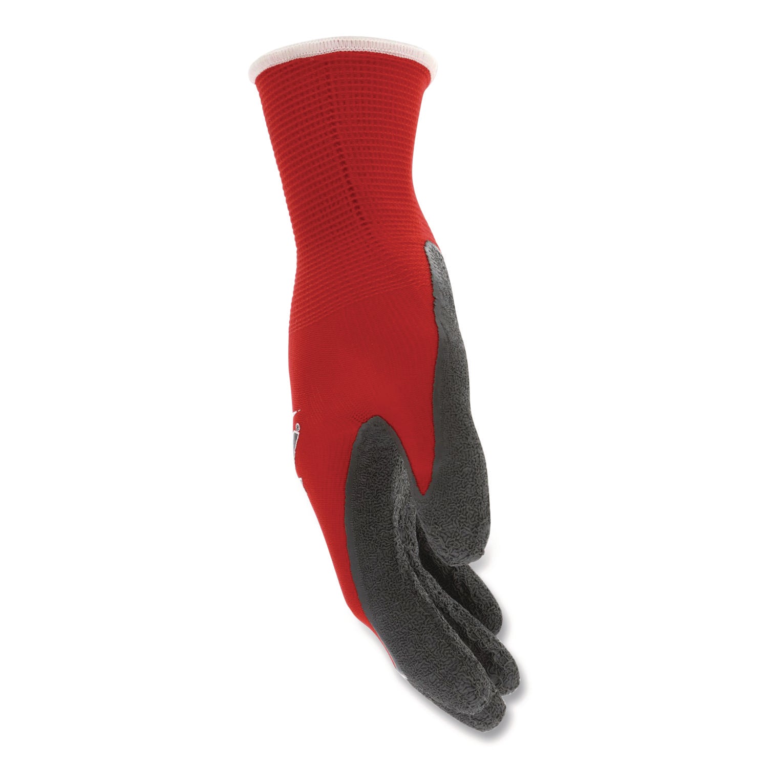 MCR™ Safety Ninja Flex Latex Coated Palm Gloves N9680, Medium, Red/Gray, Dozen