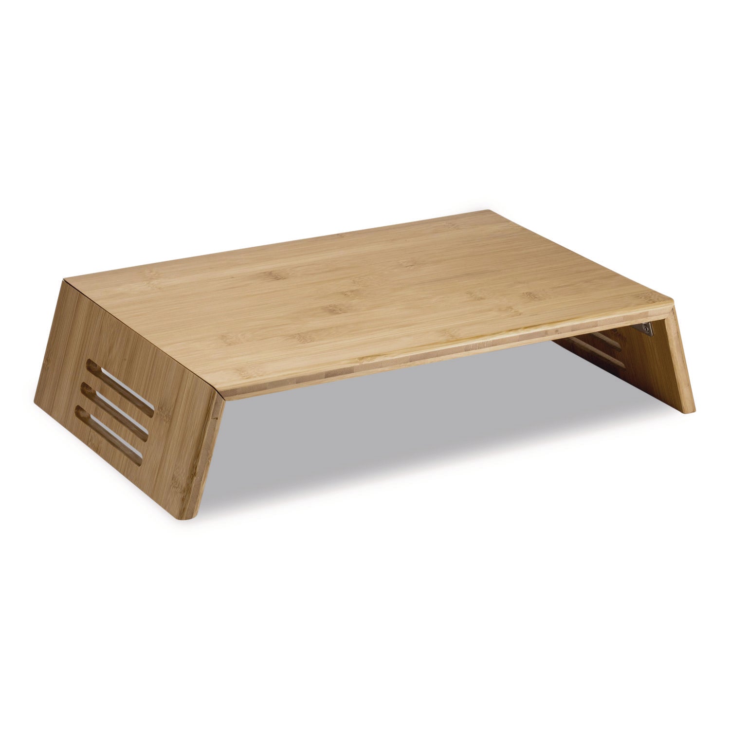 Officemate Bamboo Desktop Monitor Stand, For 16" Monitors, 17.56 x 12.44 x 2.64, Brown, Supports 20 lbs