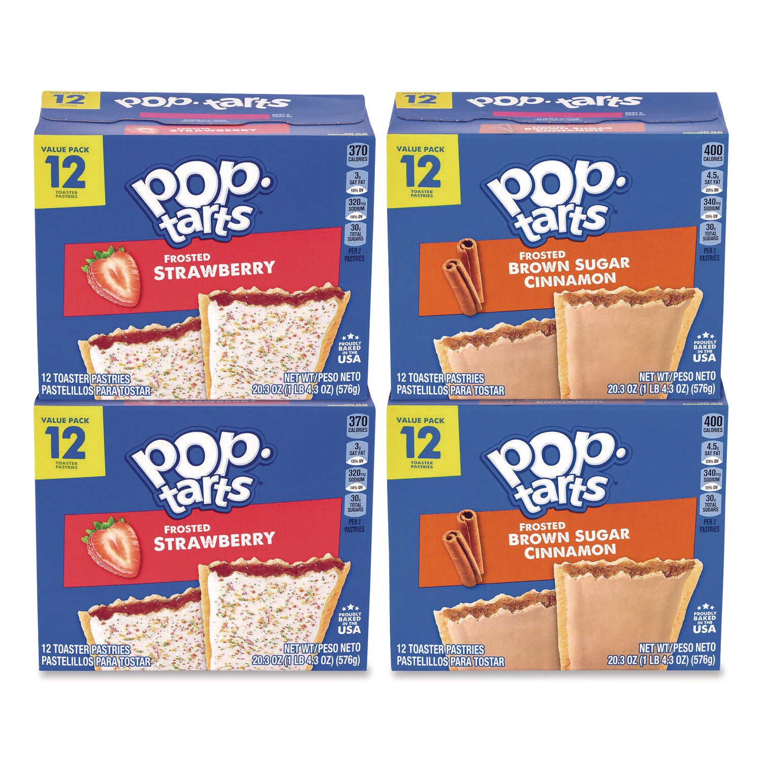 Kellogg's® Celcius Vibe and Pop Tarts Variety Combo Pack,(18) 12oz Cans,(24) Frosted Strawberry/(24) Frosted Brown Sugar Cinnamon/Bundle