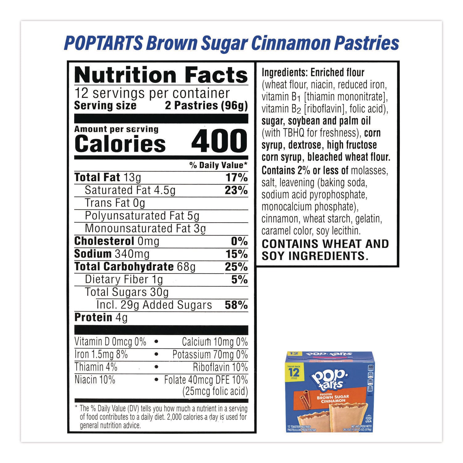 Kellogg's® Celcius Vibe and Pop Tarts Variety Combo Pack,(18) 12oz Cans,(24) Frosted Strawberry/(24) Frosted Brown Sugar Cinnamon/Bundle