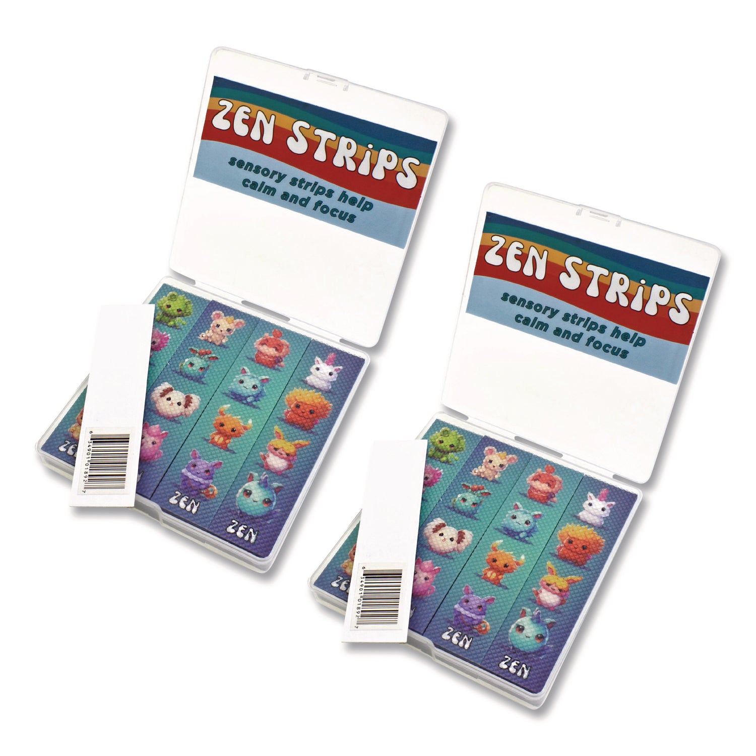 TPG Creations™ Zen Strips, Bumpy Cuties, Turquoise/Assorted, 80/Carton