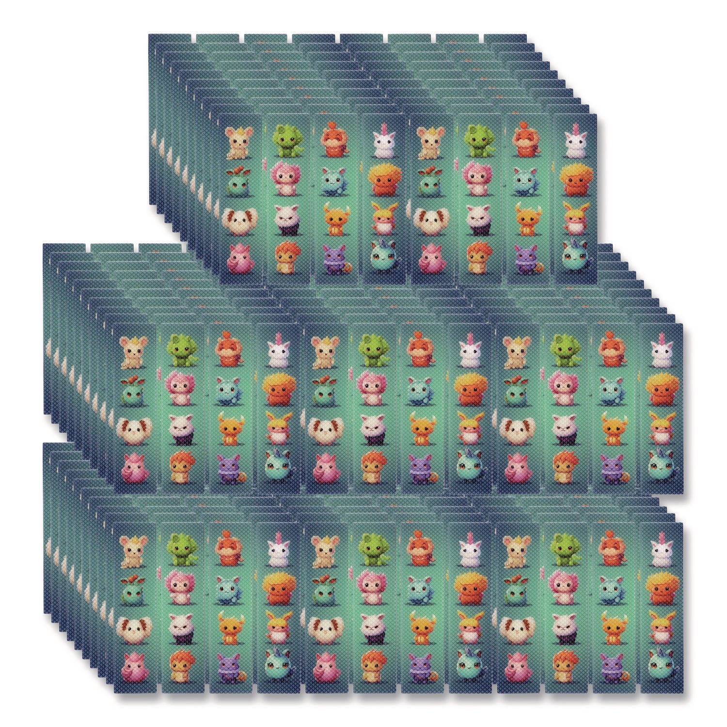 TPG Creations™ Zen Strips, Bumpy Cuties, Turquoise/Assorted, 80/Carton