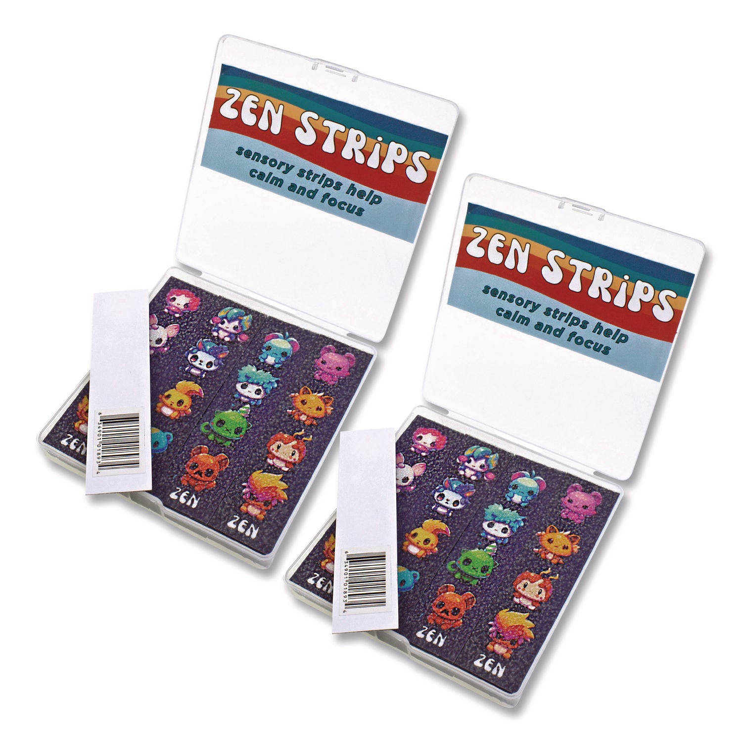 TPG Creations™ Zen Strips, Sandy Cuties, Purple/Multicolor, 80/Carton