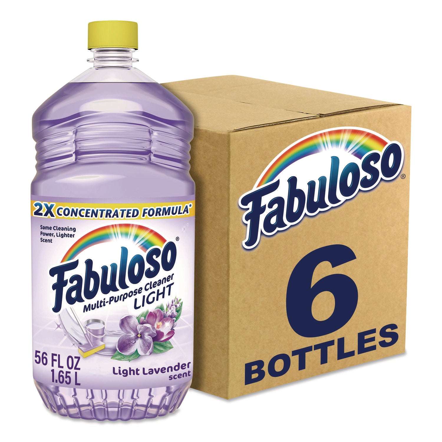 Fabuloso® Multi-Use Cleaner, Light Lavender Scent, 56 oz Bottle, 6/Carton