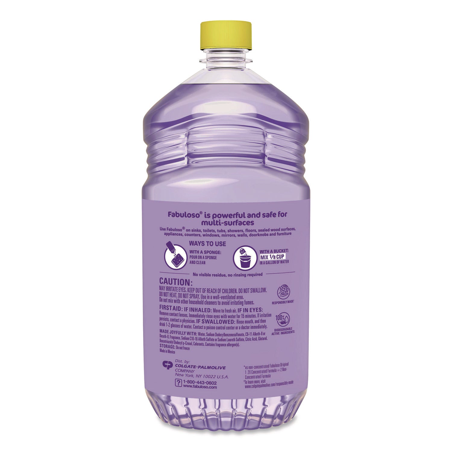 Fabuloso® Multi-Use Cleaner, Light Lavender Scent, 56 oz Bottle, 6/Carton