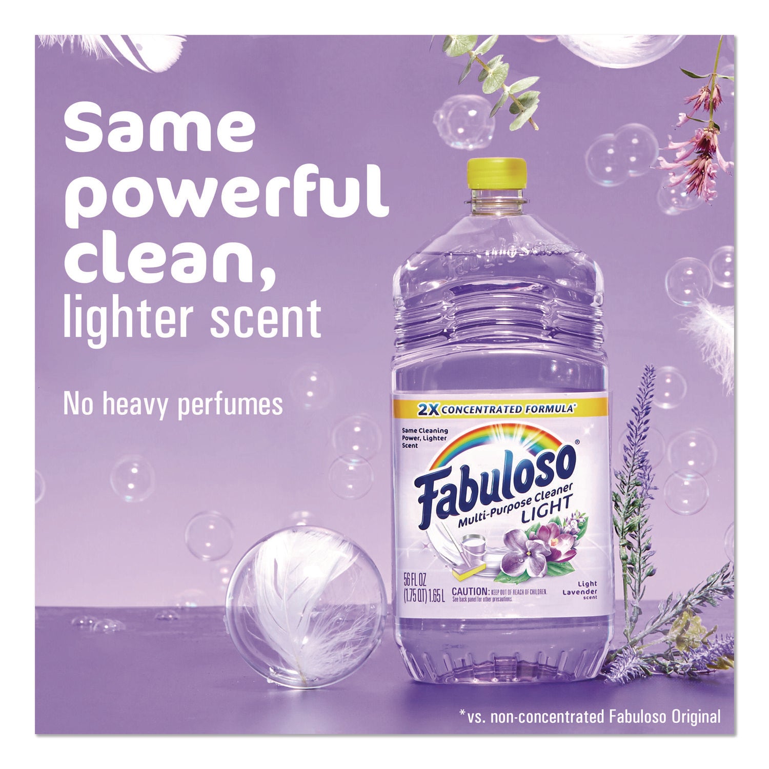 Fabuloso® Multi-Use Cleaner, Light Lavender Scent, 56 oz Bottle, 6/Carton