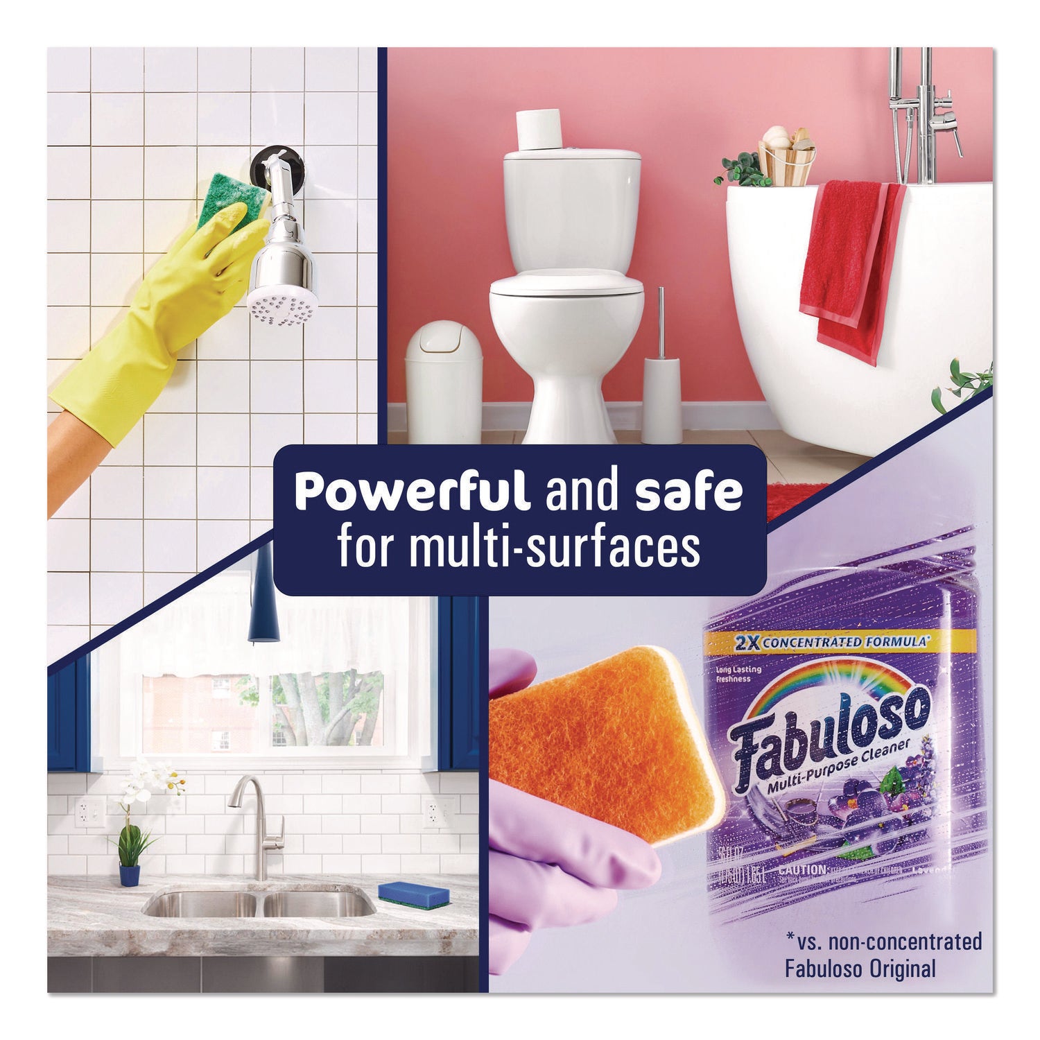 Fabuloso® Multi-Use Cleaner, Light Lavender Scent, 56 oz Bottle, 6/Carton