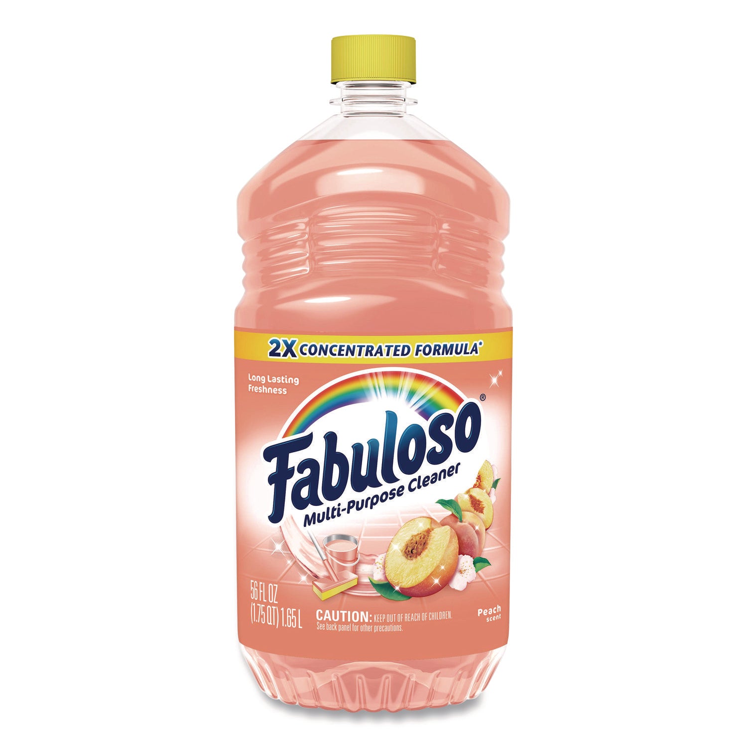 Fabuloso® Multi-Use Cleaner, Peach Scent, 56 oz Bottle, 6/Carton