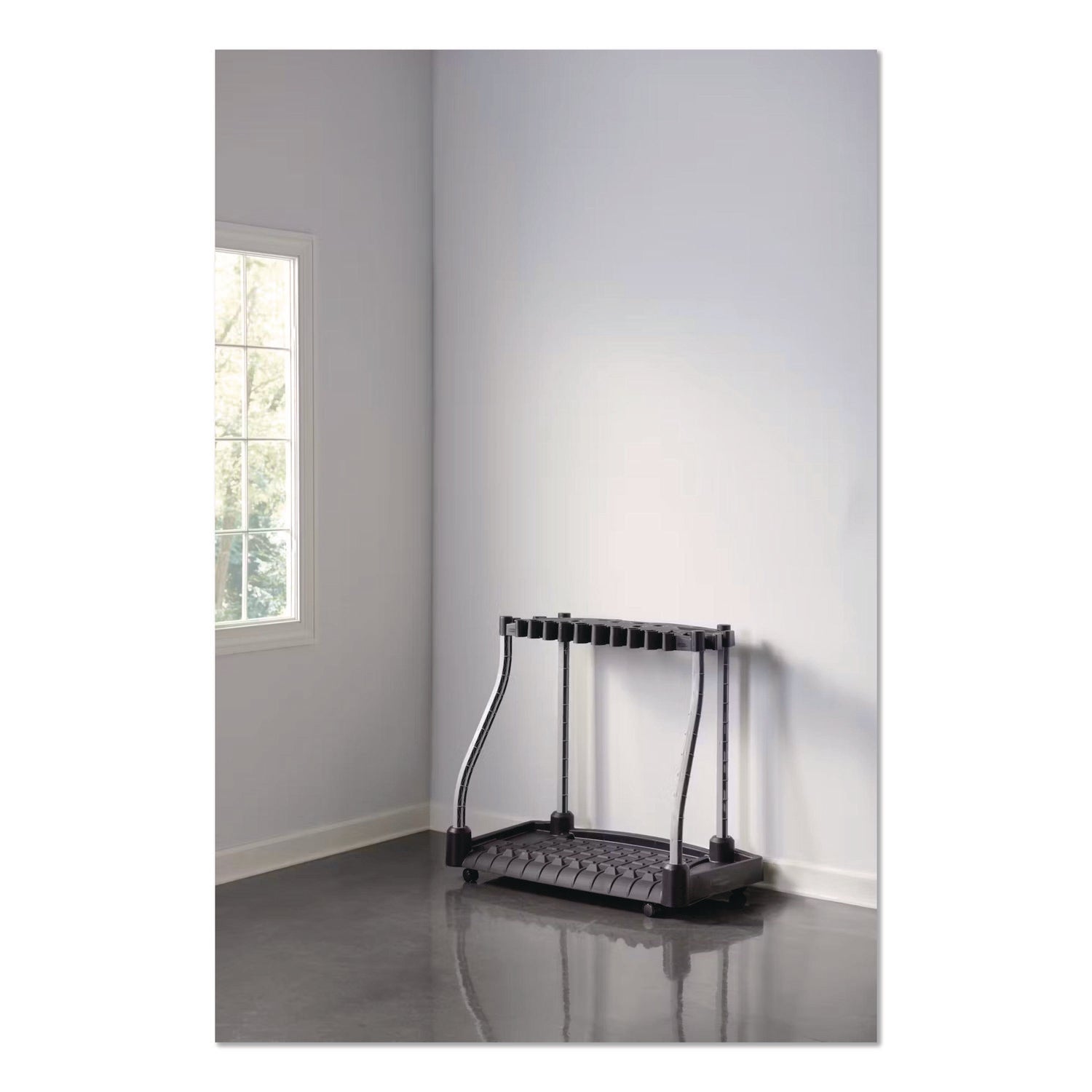 Rubbermaid® FastTrack Garage Tool Tower Rack, Plastic, Holds Up to 40 Tools, 38" x 20.5" x 34.4", Black