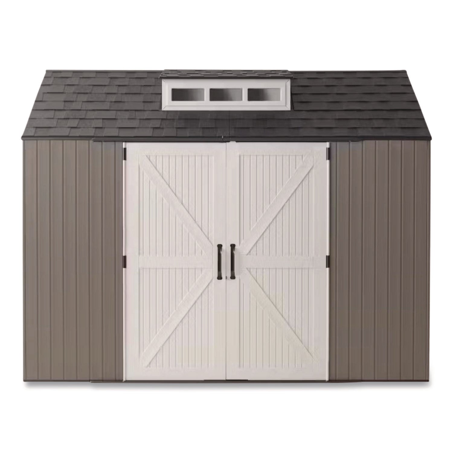 Rubbermaid® Storage Shed, 337 cu ft, 7 ft x 10 ft x 8 ft, Brown
