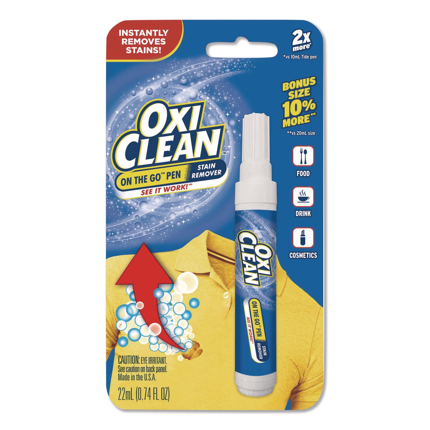 OxiClean™ On-the-Go Pen Stain Remover, Bonus Size, 22 mL Pen