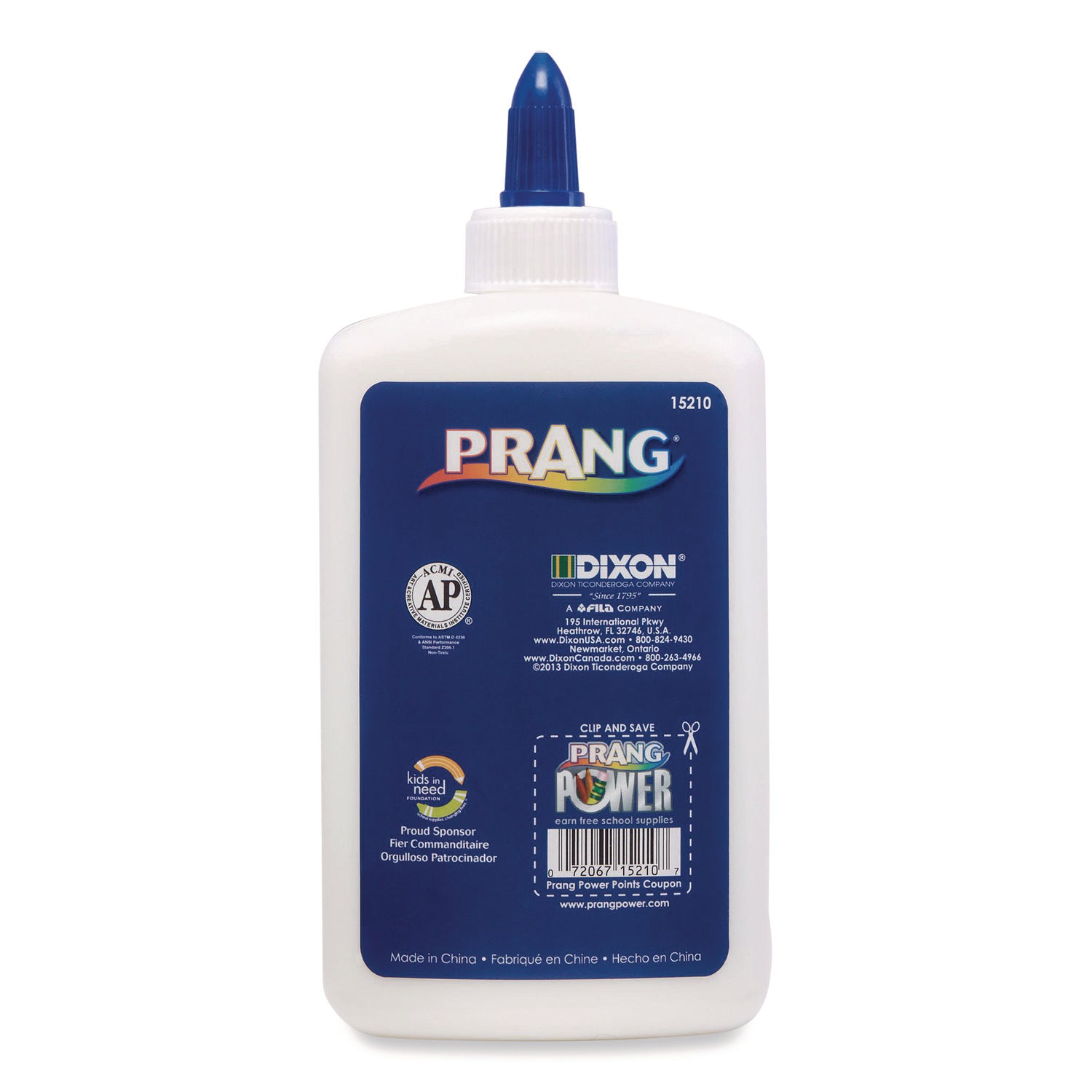 Prang® Washable Liquid White School Glue, 7.9 oz, Dries Clear